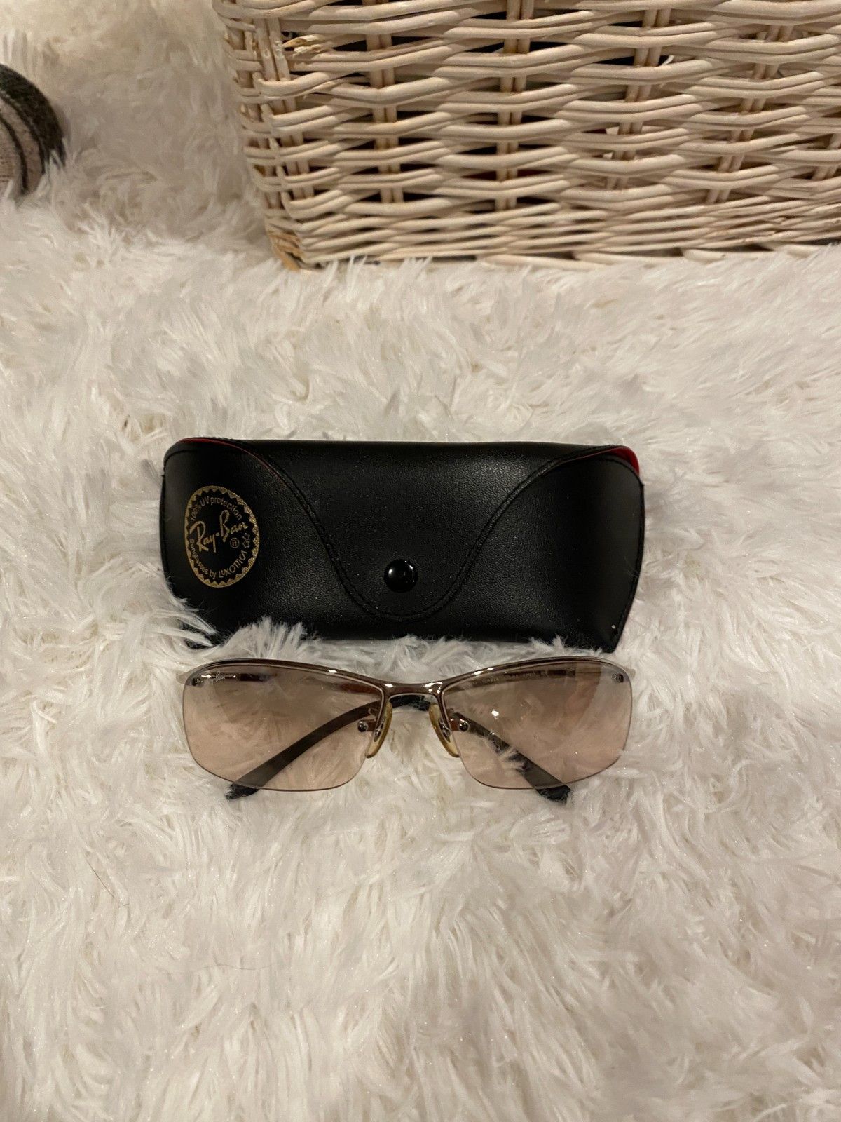 RayBan Ray-Ban RB3183 003/8Z Sunglasses Silver frame Beige Silver Size ONE SIZE - 4 Thumbnail