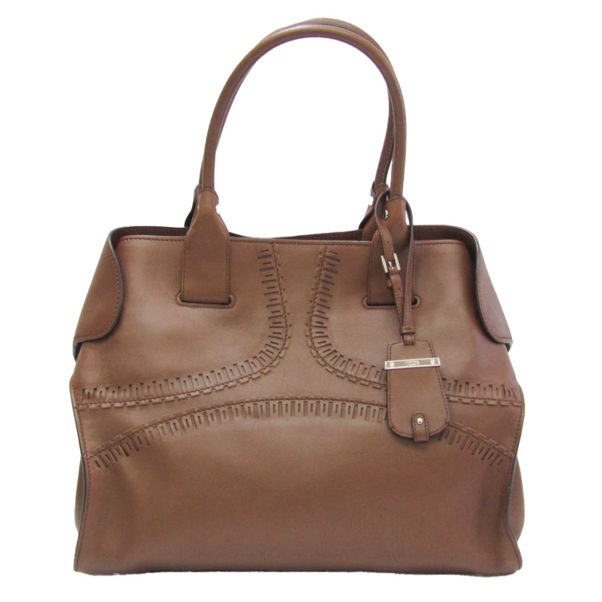 image of Tods Tod's Women's Leather Tote Bag Dark Brown