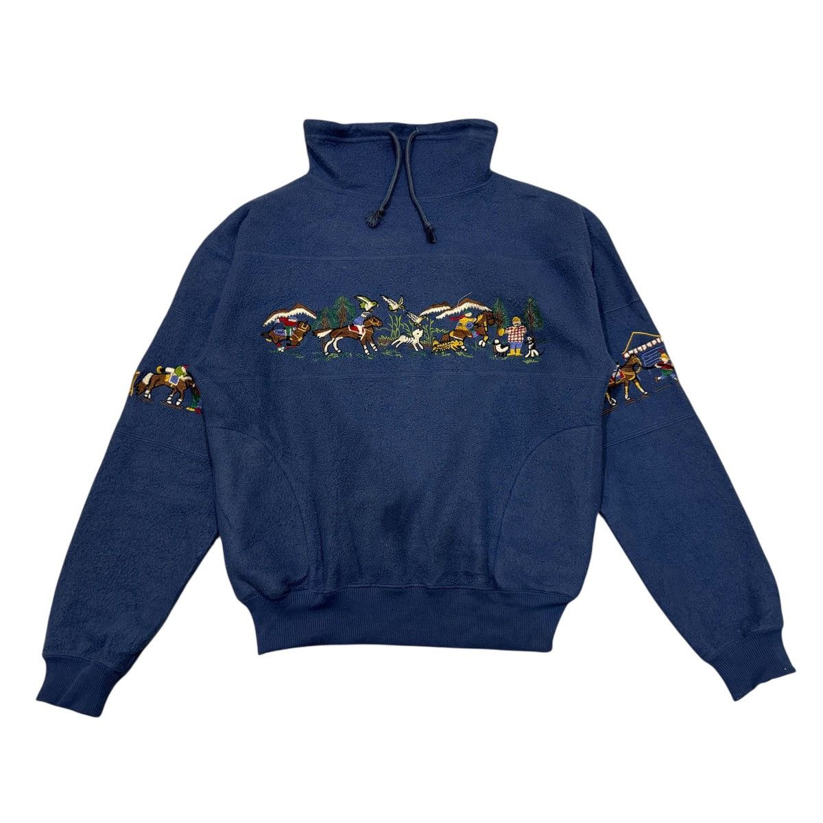 Vintage Vintage 90s Cooktown Equestrian Fleece Pullover Sweatshirt Size US M / EU 48-50 / 2 - 1 Thumbnail