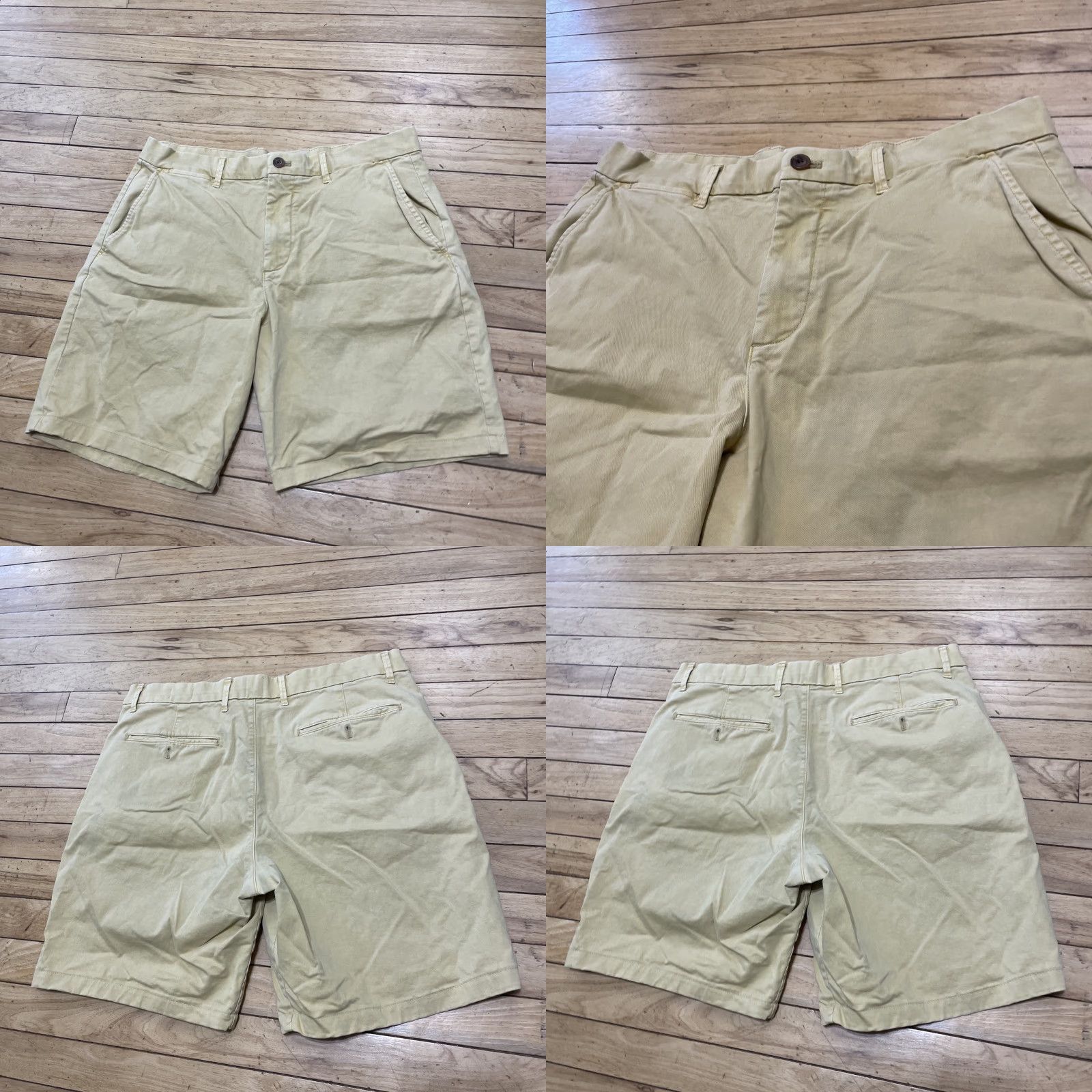 Gap VINTAGE GAP Retro Yellow Shorts Men 34 10" Inseam 1970s 90s Classic Flat Chino, Yellow, 1970s, 90s, Golf, Light Wash, Casual, Regular, Mens Size US 34 / EU 50 - 9 Thumbnail
