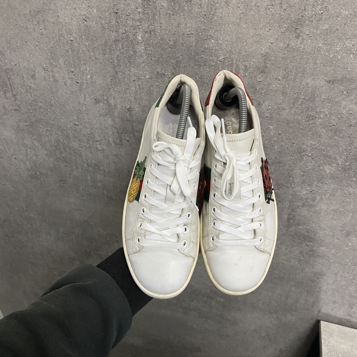 Gucci Gucci Ace Embroidered Pineapple Sneakers Size US 5.5 / EU 38 - 6 Thumbnail