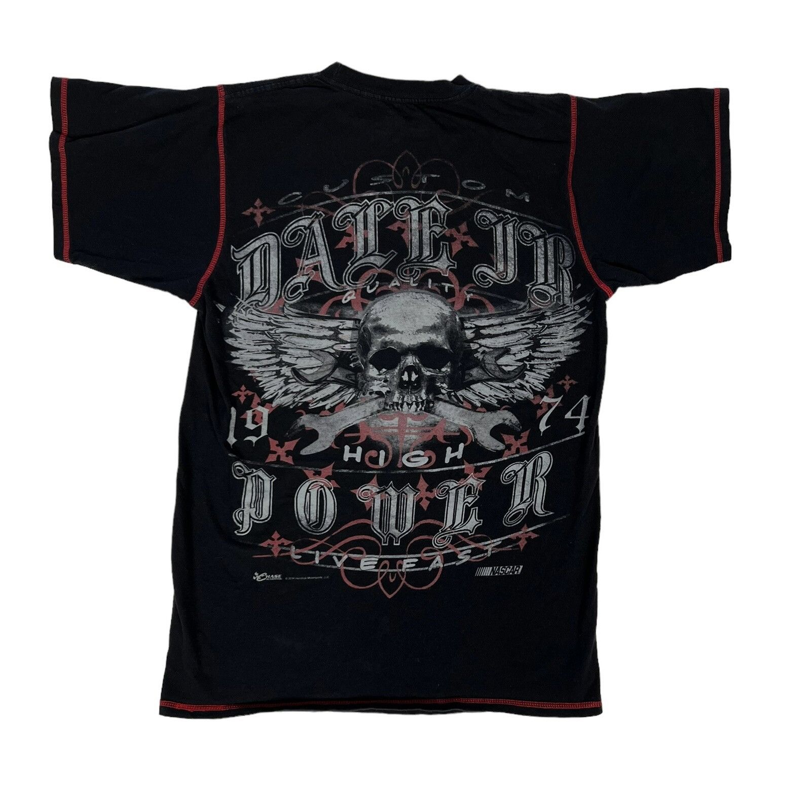 Chase Authentics Dale Earnhardt Jr T-Shirt Double Sided Skull All Over Print Size US M / EU 48-50 / 2 - 3 Thumbnail