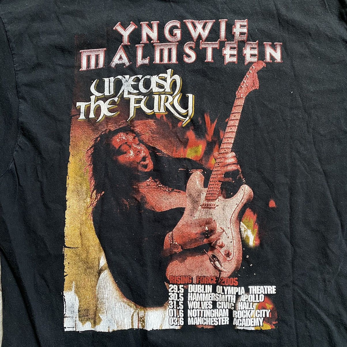 Band Tees VINTAGE YNGWIE MALMSTEEN RISING FORCE TOUR T SHIRT Size US M / EU 48-50 / 2 - 4 Thumbnail