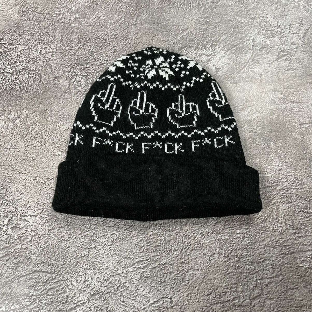 Vintage Vintage 90s Fuck Beanie Mohair Ushanka Faux American VTg Size ONE SIZE - 2 Thumbnail