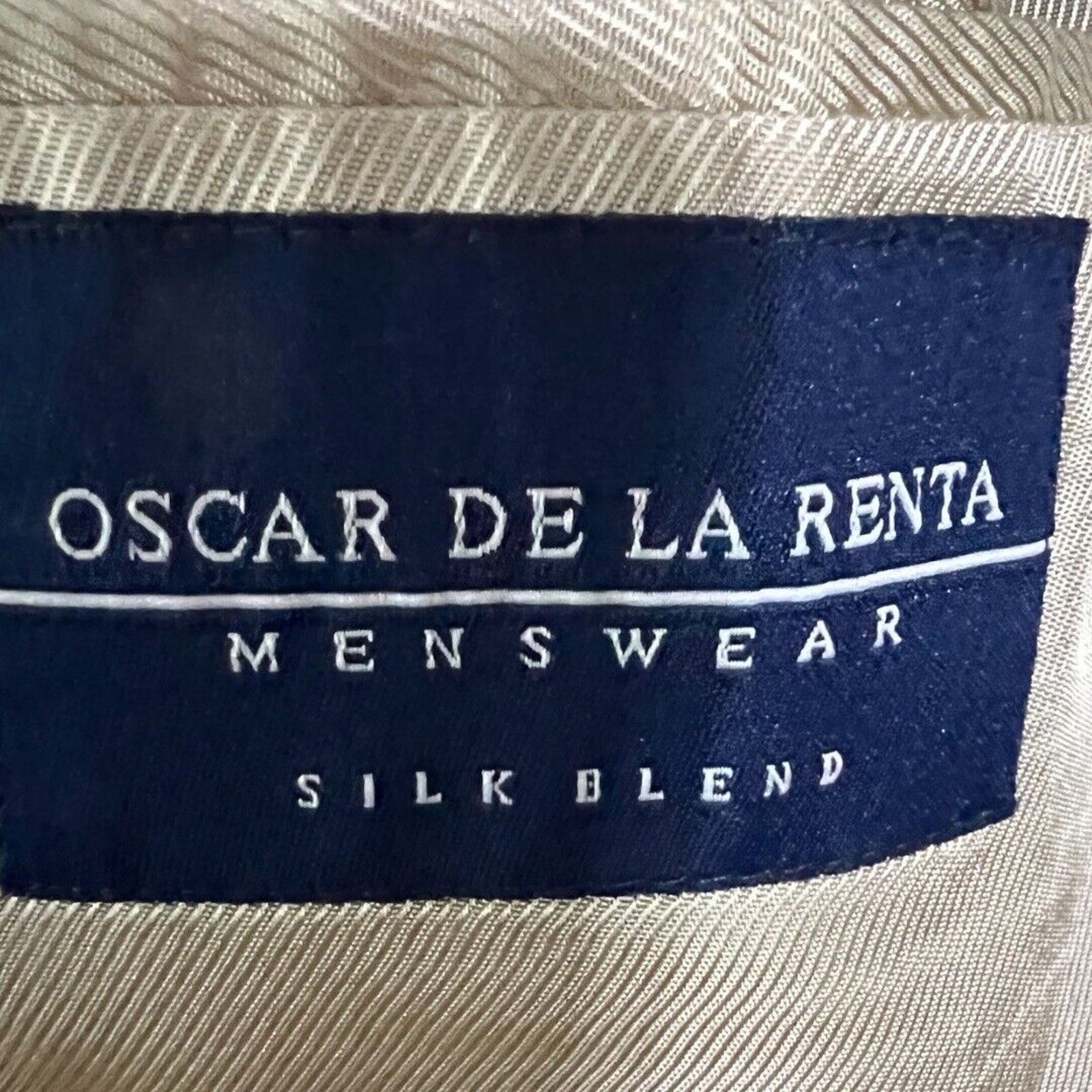 Oscar De La Renta Oscar De La Renta Menswear Tweed Print Blazer 3 Button 42L Size 42L - 3 Thumbnail