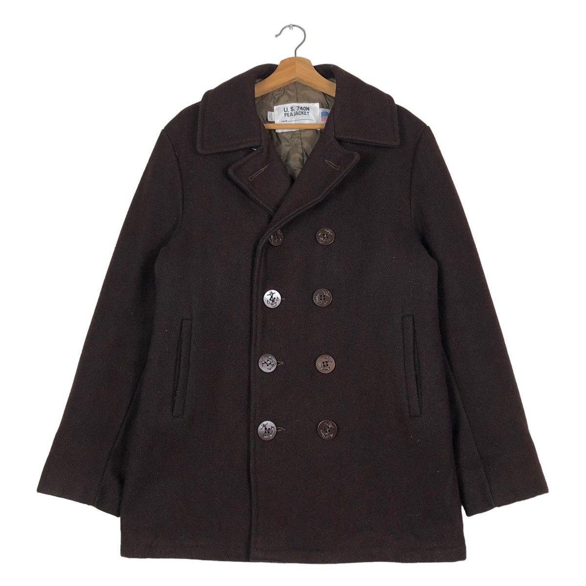 Schott Double Collar Wool Biker Jacket U.S. 740N Schott Pea Jacket Size US M / EU 48-50 / 2 - 1 Thumbnail