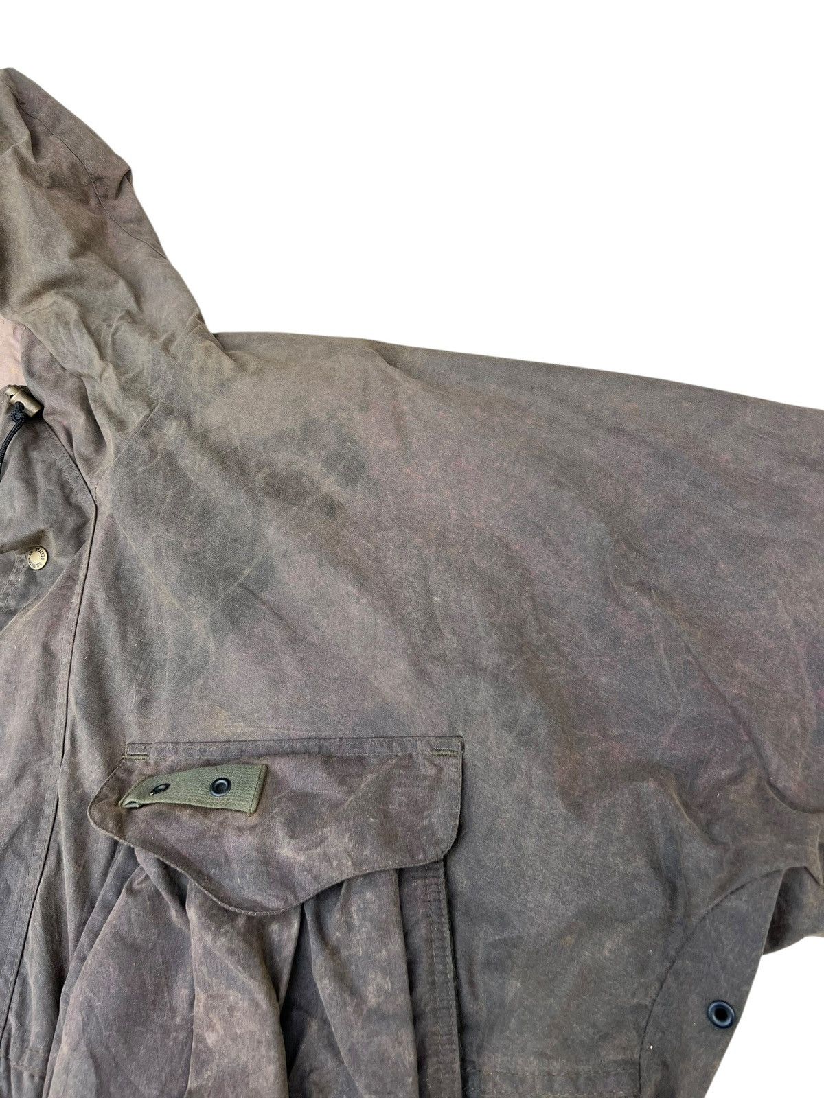 Filson Vintage 80s Filson Waxed Canvas Smock Hoodie Anorak Jacket Size US XXL / EU 58 / 5 - 9 Thumbnail