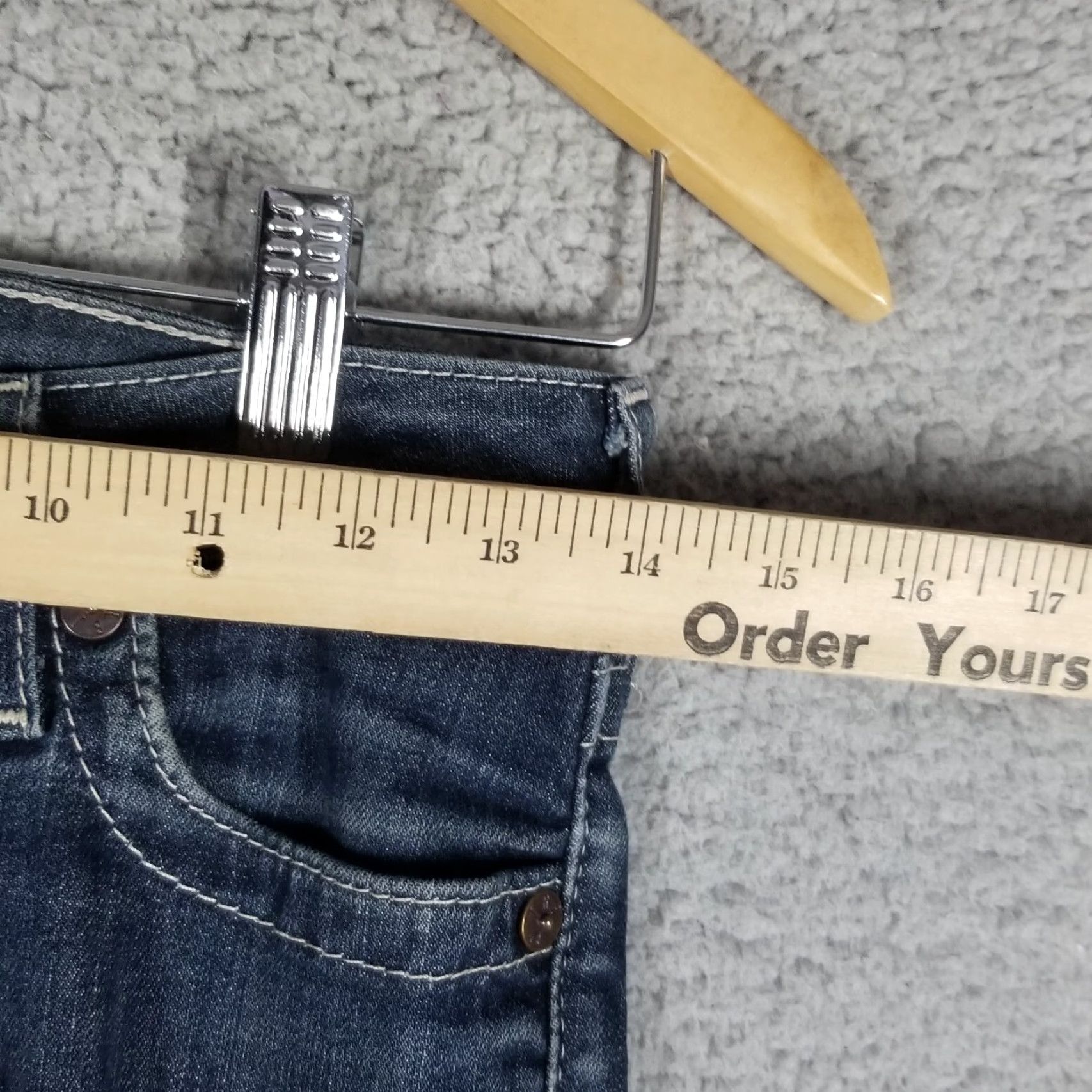 True Religion VINTAGE True Religion Women’s Skinny Jeans Dark Blue Size 25 Low Waist Distressed Stretch Denim Size 42" / US 20 - 4 Thumbnail