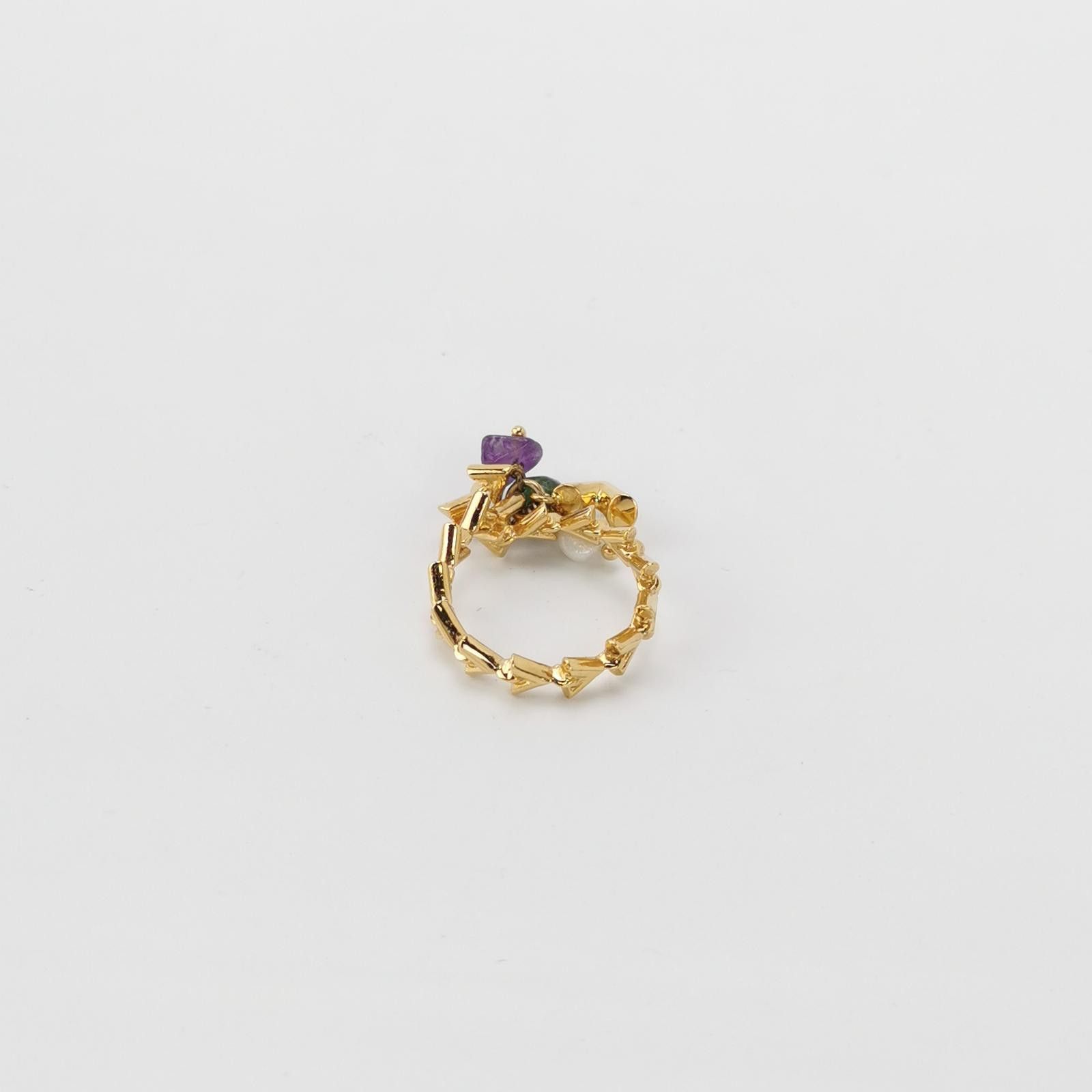 Louis Vuitton Louis Vuitton (LV) Imitation Pearl V Logo Ring Size 15 -z25 Size ONE SIZE - 3 Thumbnail