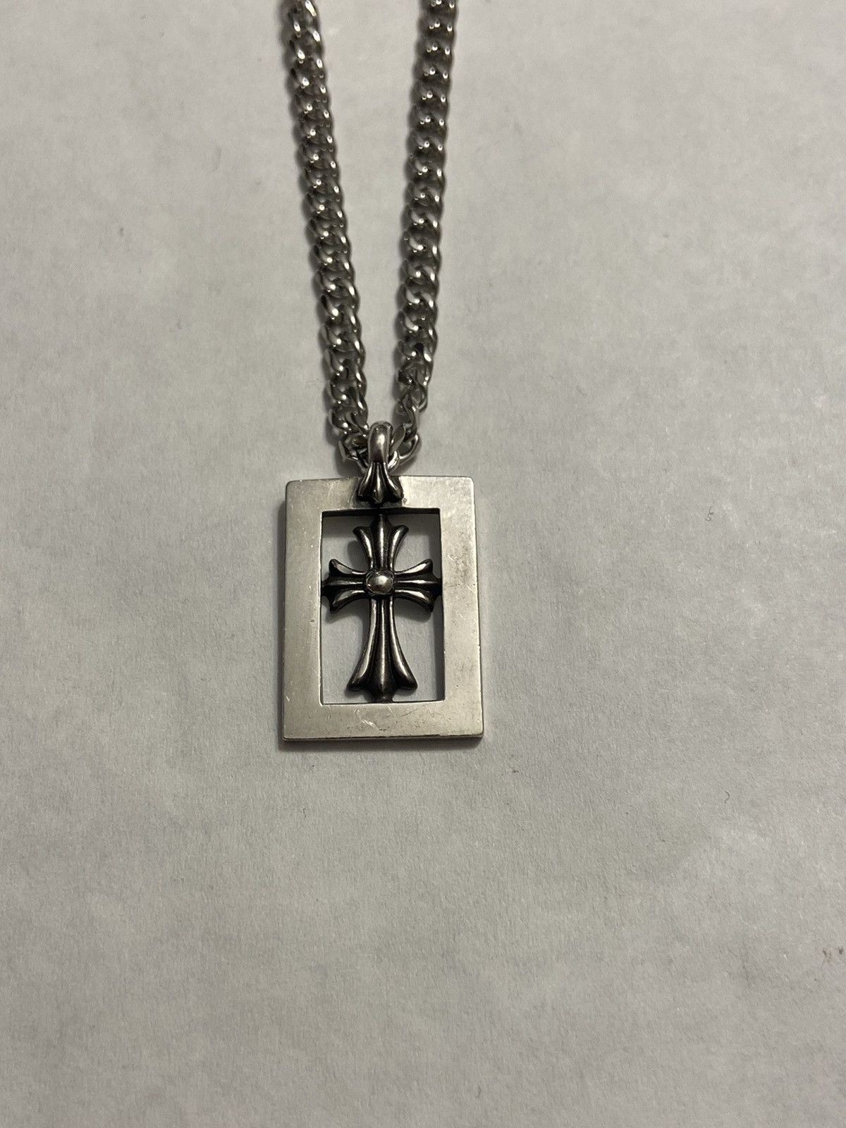 Chrome Hearts Chrome Hearts Framed Cross Baby Fat Pendant Chrome Hearts Chrome Hearts Framed Cross Baby Fat Pendant