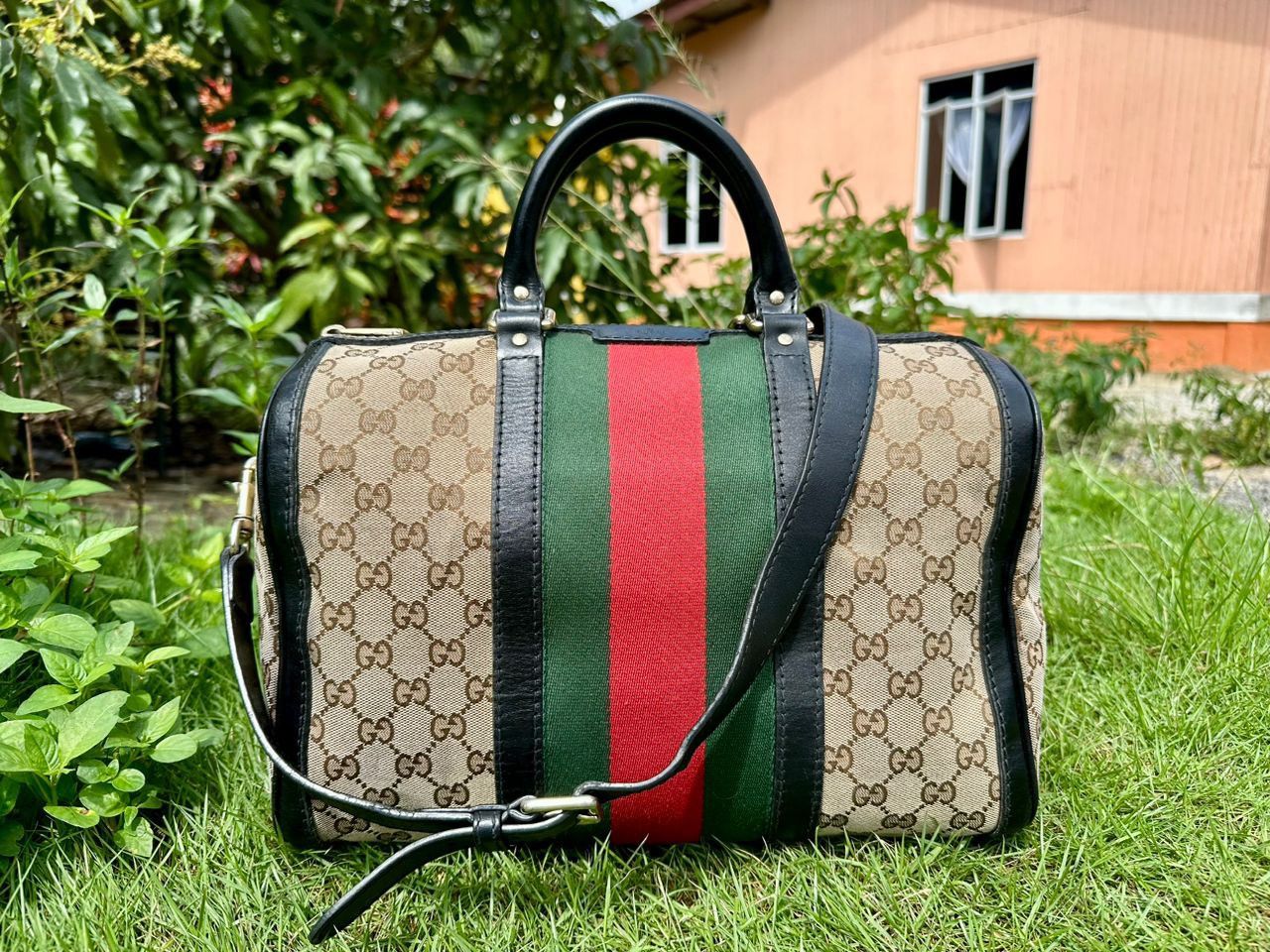 Gucci Authentic Gucci Monogram GG Boston Bag Size ONE SIZE - 1 Thumbnail
