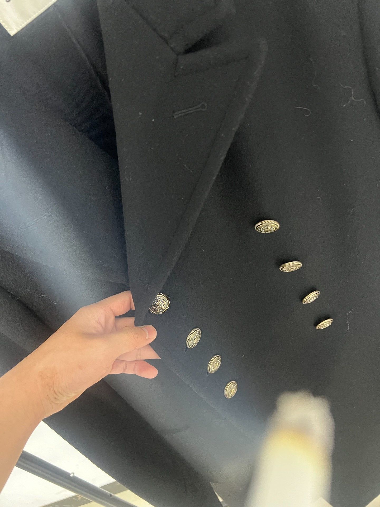 Saint Laurent Paris Saint Laurent 17FW Double-Breasted Navy Coat Size US S / EU 44-46 / 1 - 6 Thumbnail