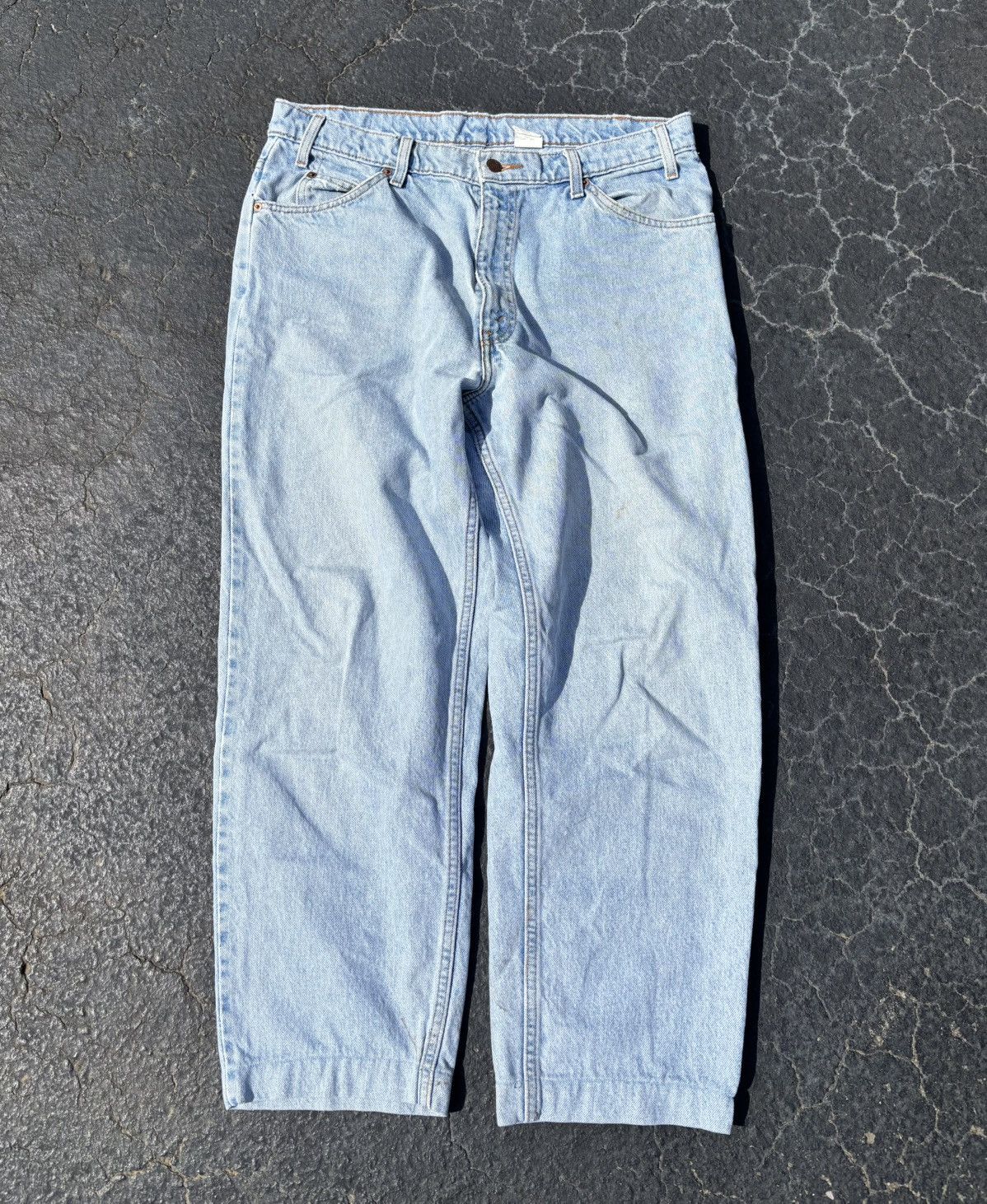 Vintage Vintage Levis 550 1990s Orange Tab Jeans 34x30 Size US 34 / EU 50 - 2 Thumbnail