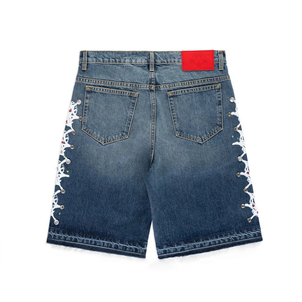 Sp5der Rhinestone denim shorts Size US 30 / EU 46 - 2 Thumbnail