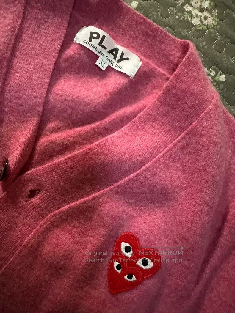 Comme des Garcons Comme Des Garcons Pink Wool Cardigan Size XL / US 12-14 / IT 48-50 - 1 Thumbnail