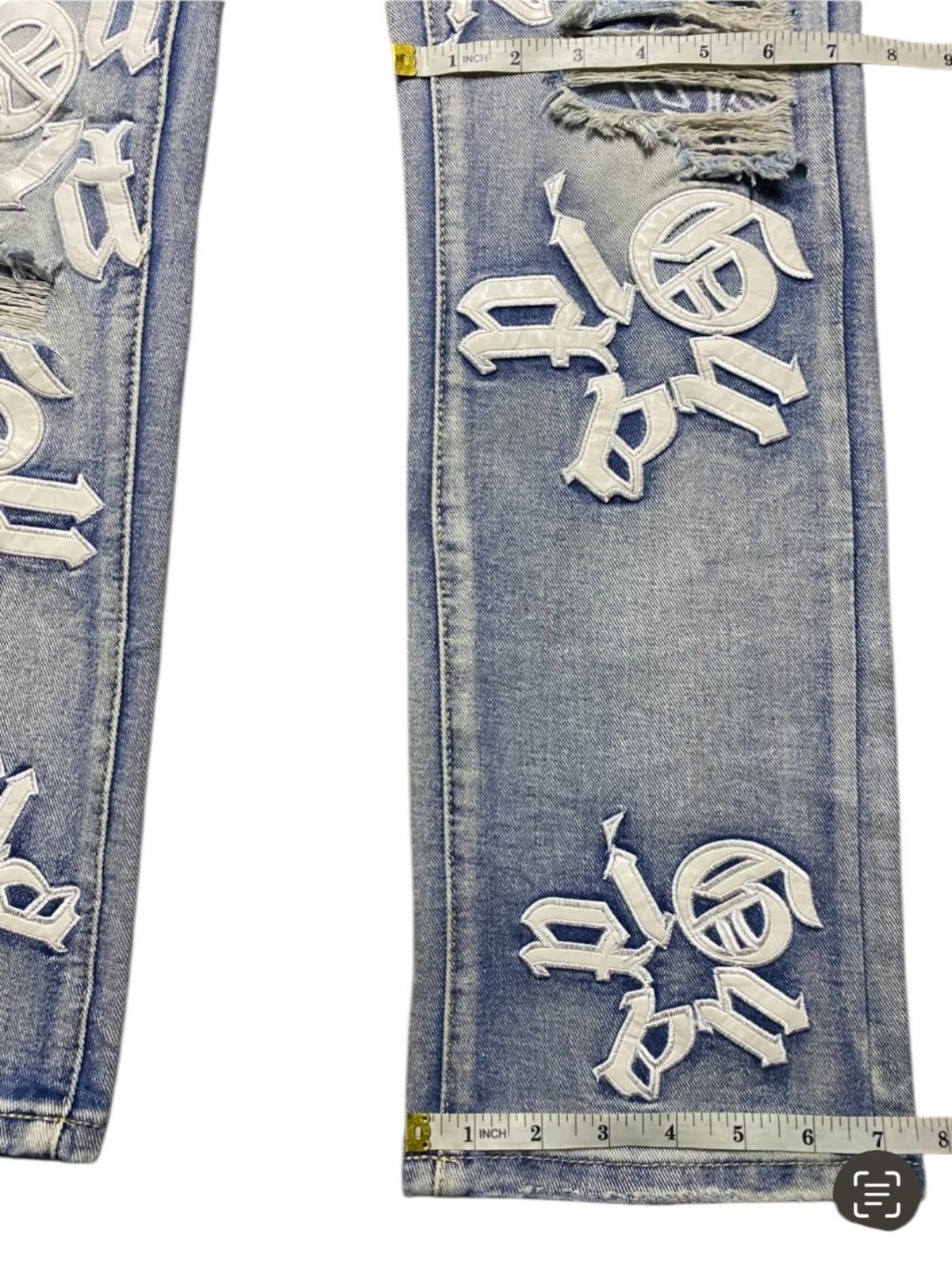 Japanese Brand Crazy Wash Japanese Brand Chrome heart Style Slim Fit Jeans Size US 30 / EU 46 - 15 Thumbnail
