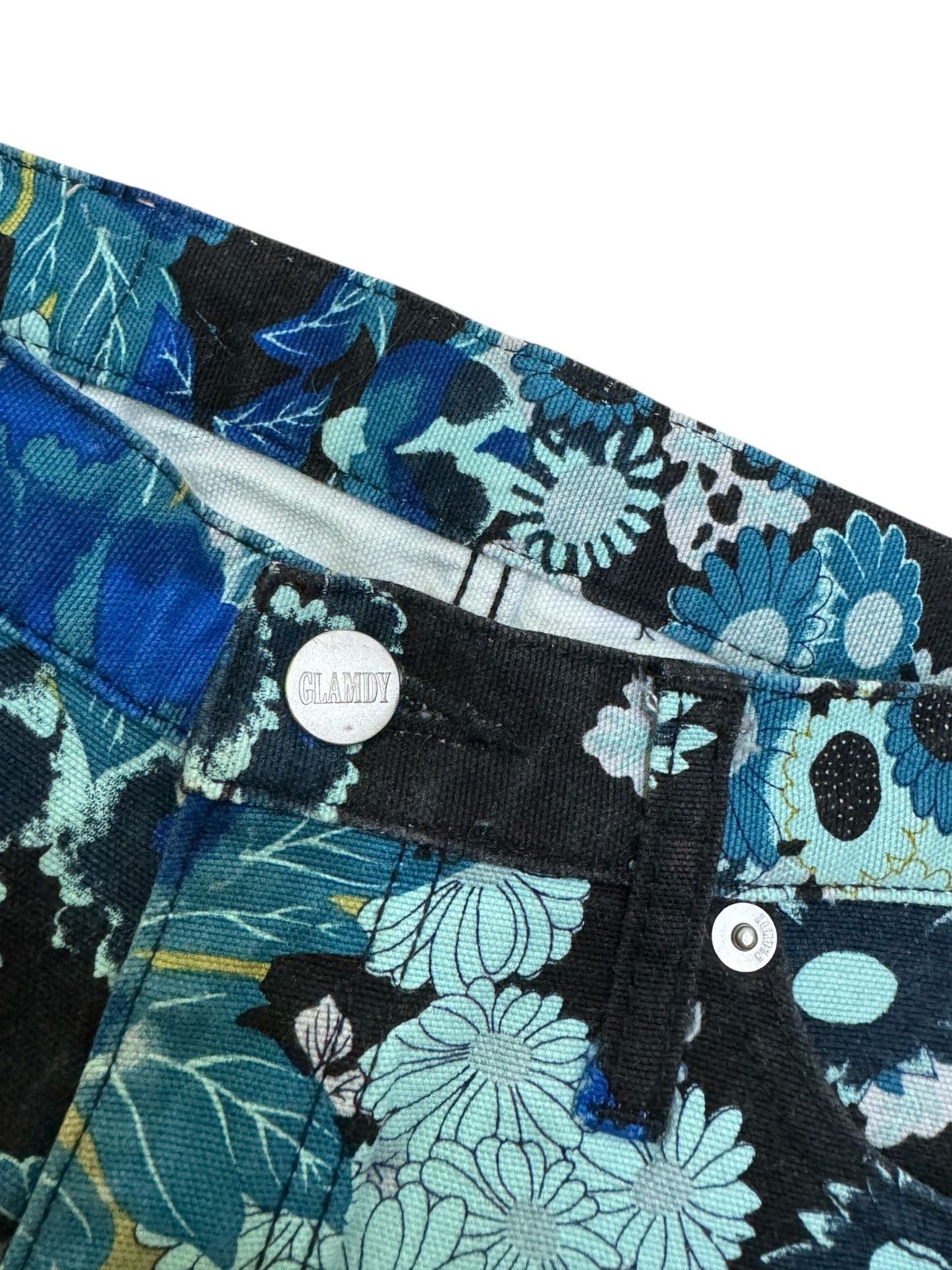 Vintage Vintage Glamdy Flared Floral Design Denim Pant Size US 28 / EU 44 - 7 Thumbnail