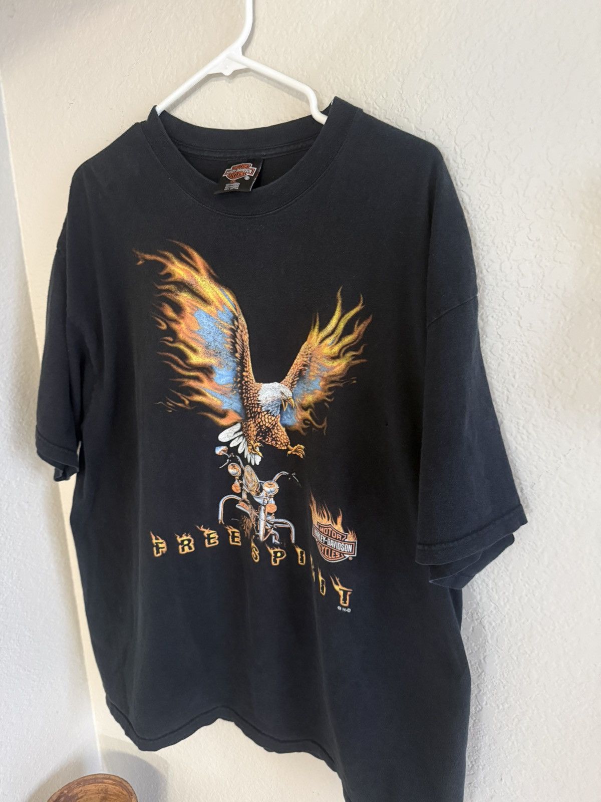 Harley Davidson Vintage Harley Davidson Free Spirit Flame Eagle shirt Size US XXL / EU 58 / 5 - 6 Thumbnail