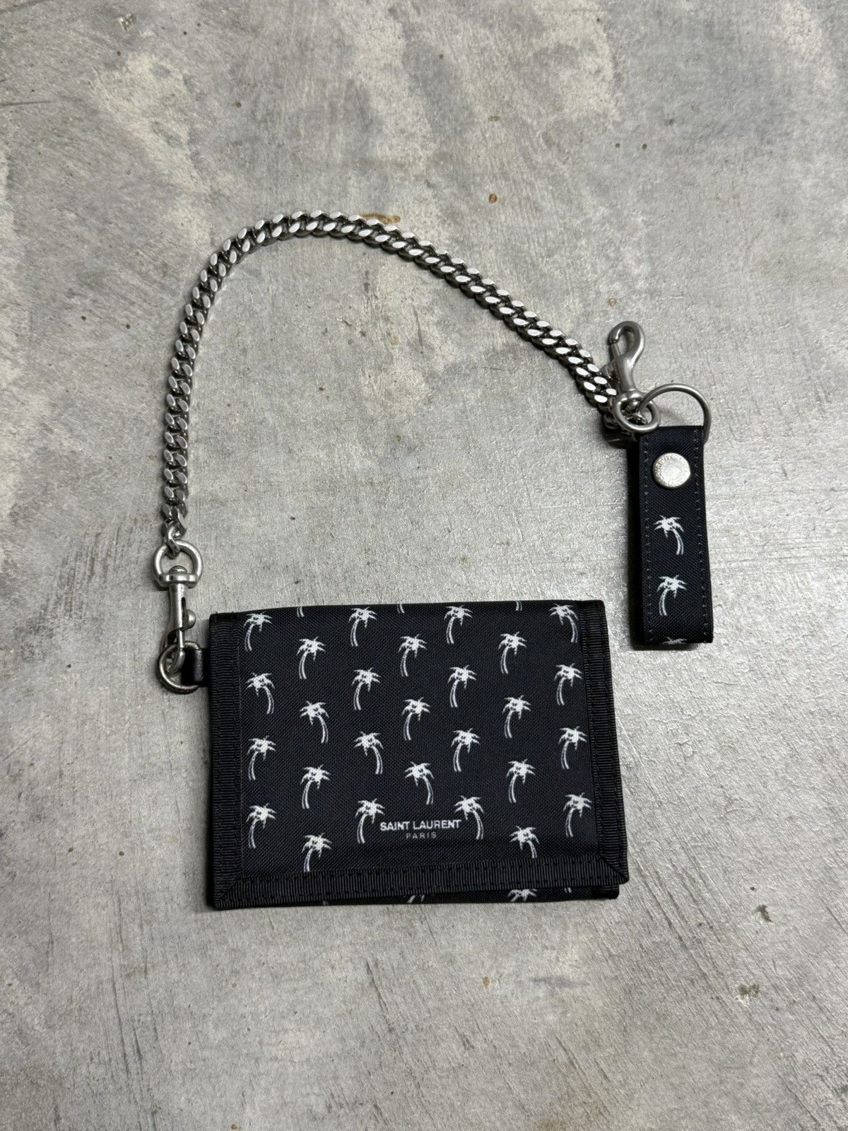 Saint Laurent Palm Tree Print Buffalo Wallet
