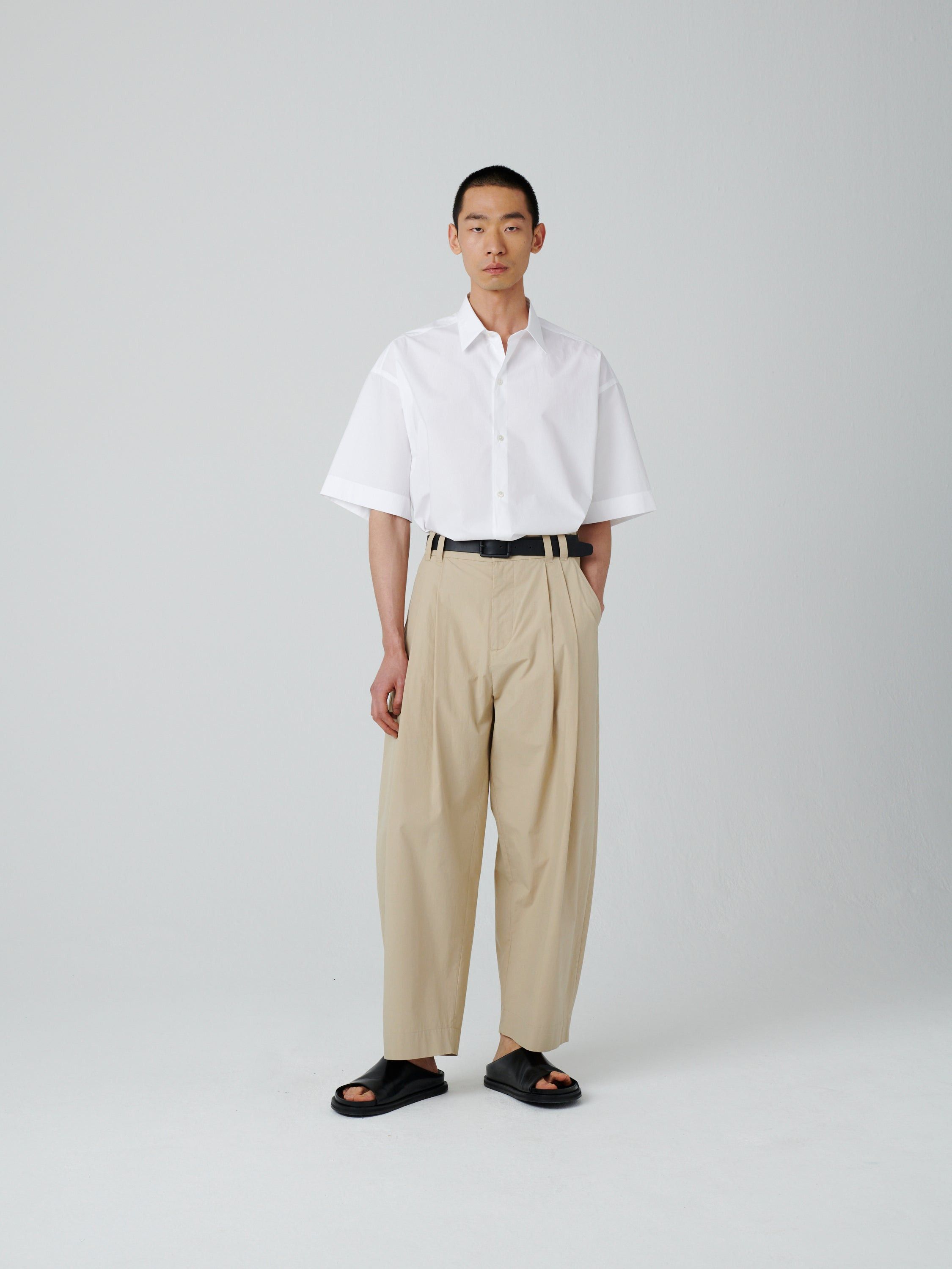 Studio Nicholson Yale Double Pleat Volume Pant in Powder