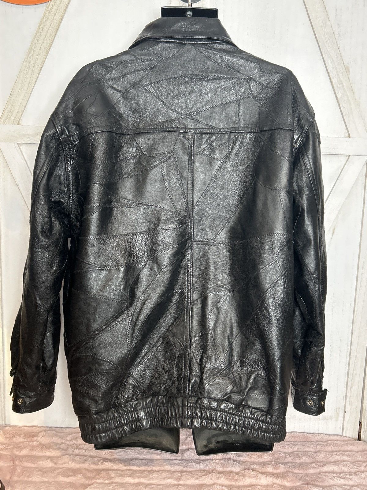 Other Vintage Napoline Genuine Leather Patchwork Jacket Men’s 0007 Size US L / EU 52-54 / 3 - 3 Thumbnail