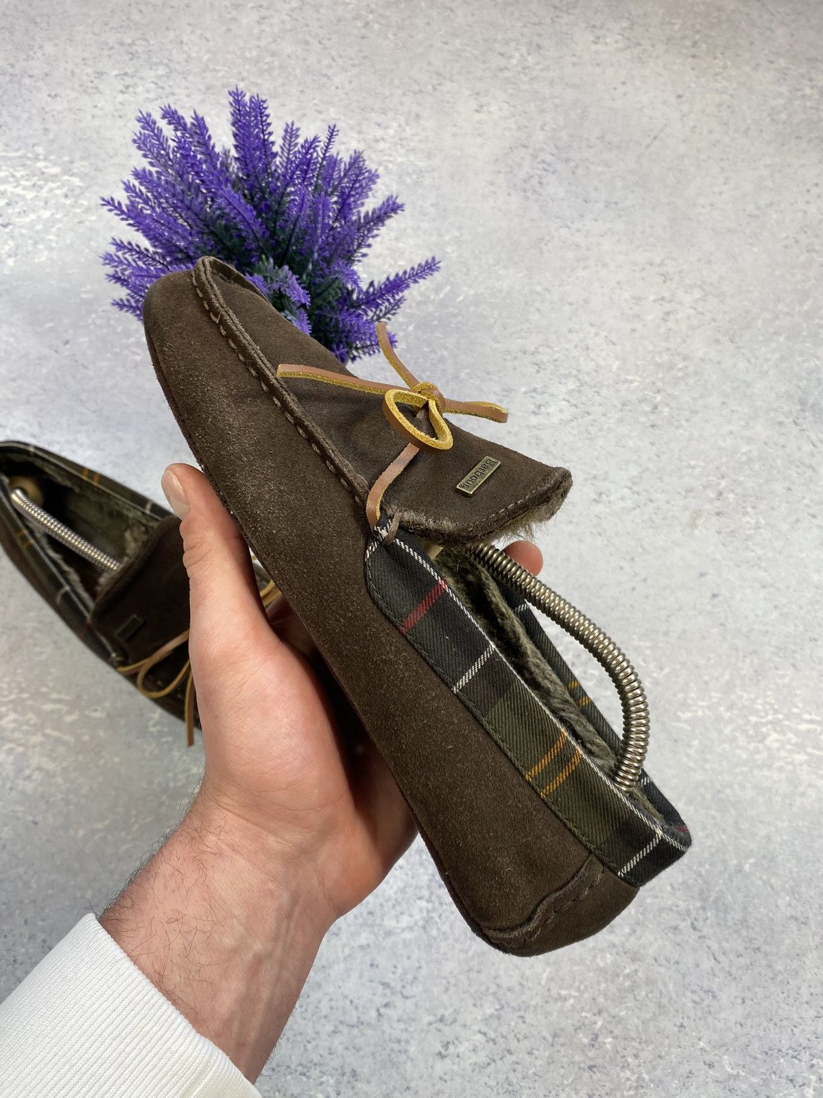 Barbour Barbour men’s Brown Suede Loafers with fur Size US 8 Size US 8 / EU 41 - 12 Thumbnail