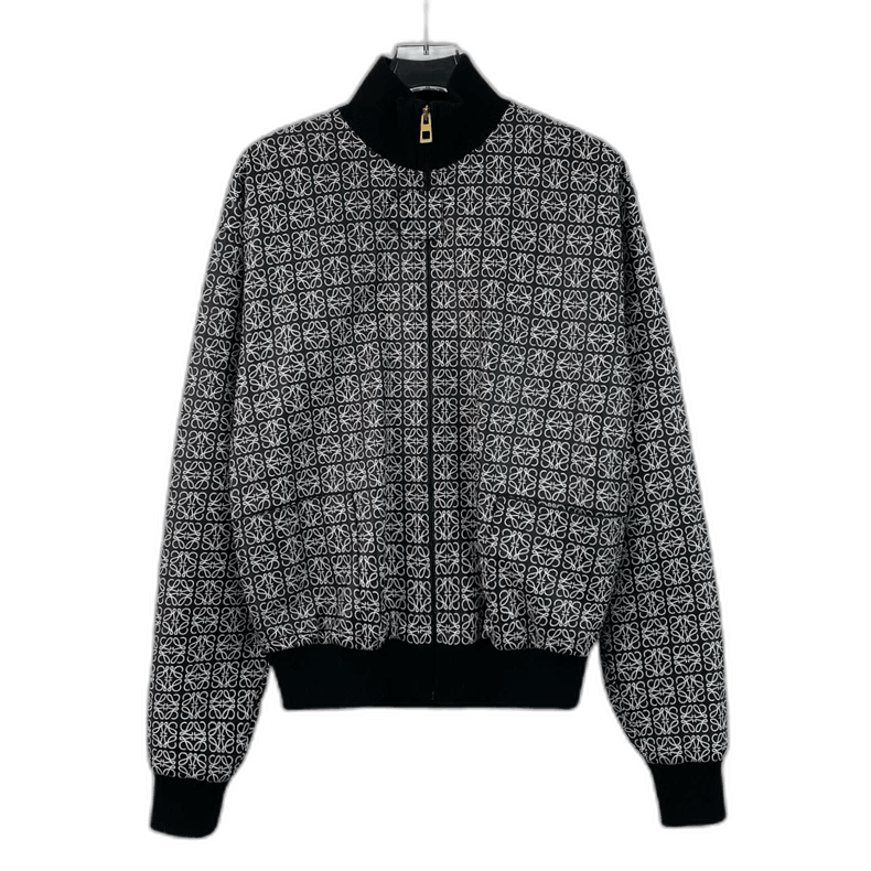 Loewe Loewe Black Logo Printed Leather Jacket Size US S / EU 44-46 / 1 - 1 Thumbnail