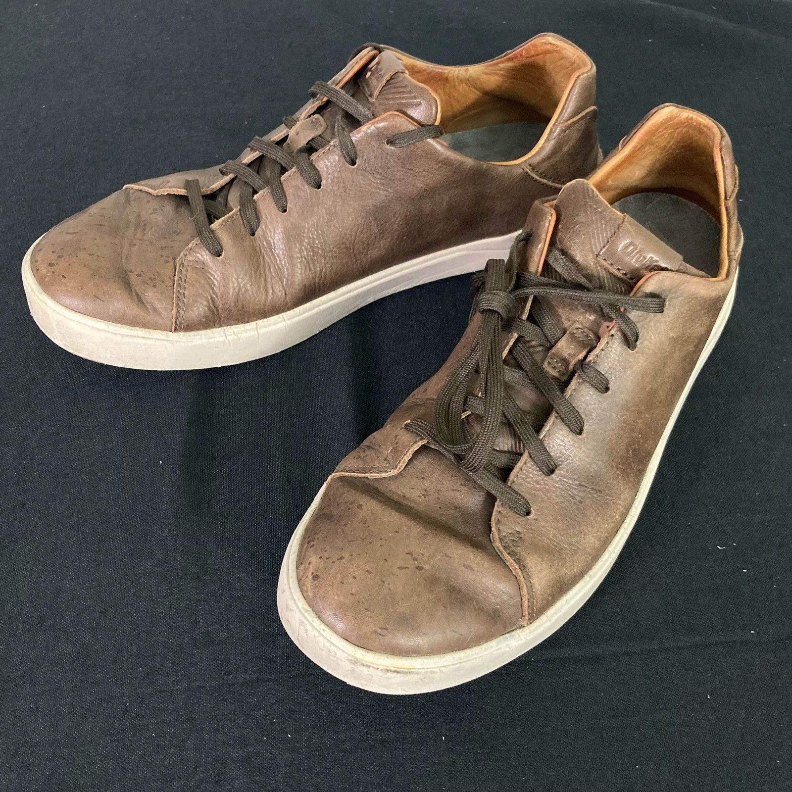 Olukai OluKai Lae'ahi Li'ili Men's Leather Sneakers Brown 10.5 Size US 10.5 / EU 43-44 - 2 Thumbnail