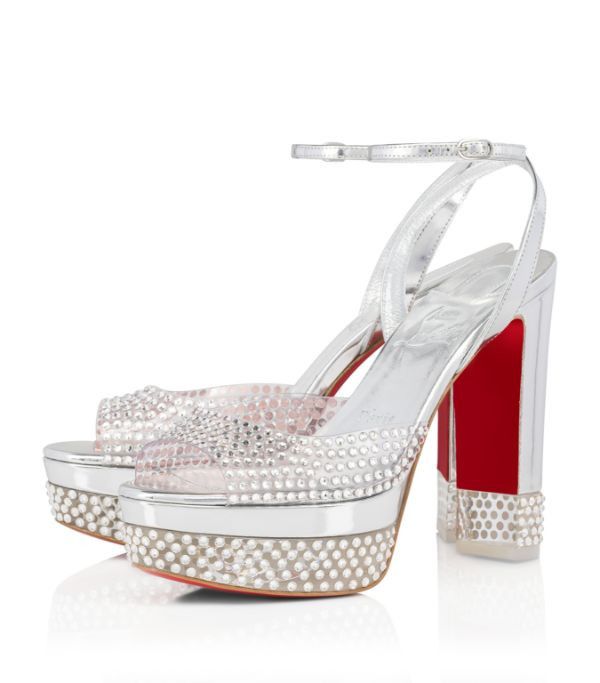 Christian Louboutin o1s1wg110924 Heeled Sandals in Silver Size US 6 / IT 36 - 4 Thumbnail