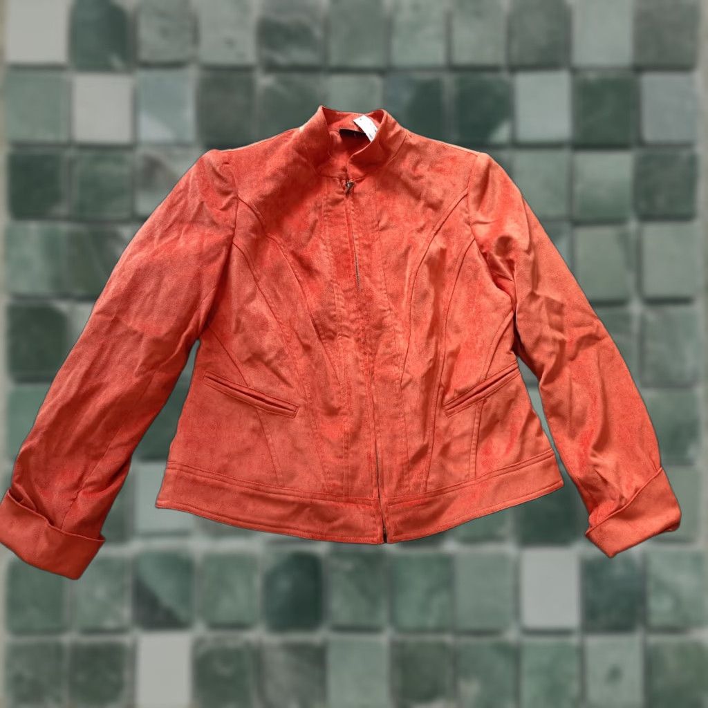 Vintage Tria Jacket Womens Size 8 Full Zip Copper Brown Long Sleeve Polyester Blend NEW Size M / US 6-8 / IT 42-44 - 1 Thumbnail