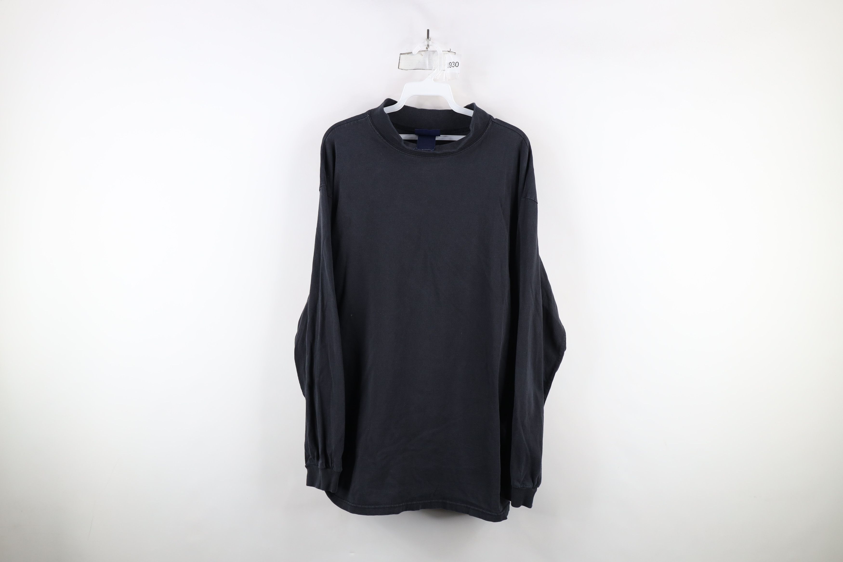Vintage Vintage 90s Streetwear Cotton Mock Neck Long Sleeve T-Shirt Size US L / EU 52-54 / 3 - 1 Thumbnail