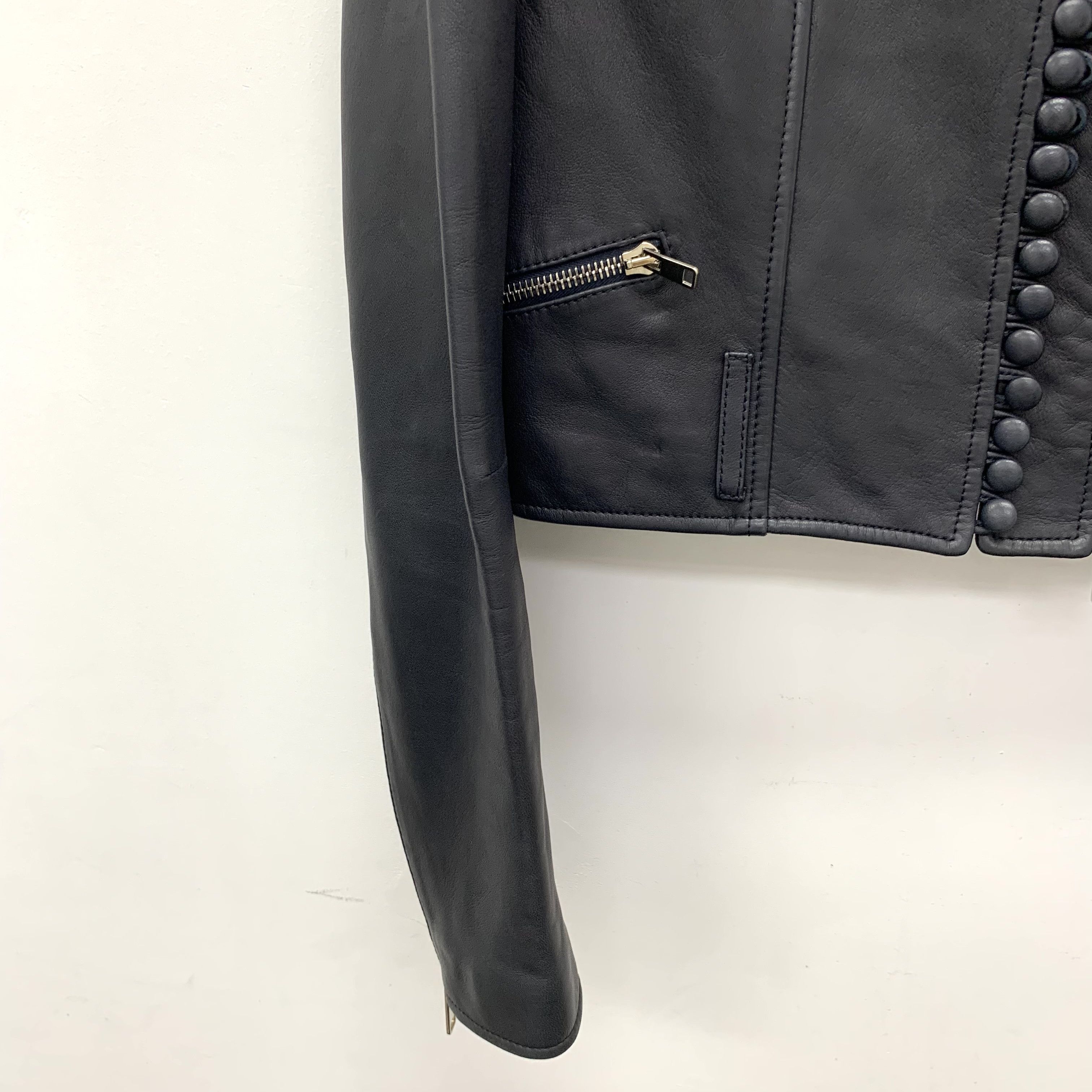 Dior Dior Leather Zip Jacket Black (36) Size S / US 4 / IT 40 - 4 Thumbnail