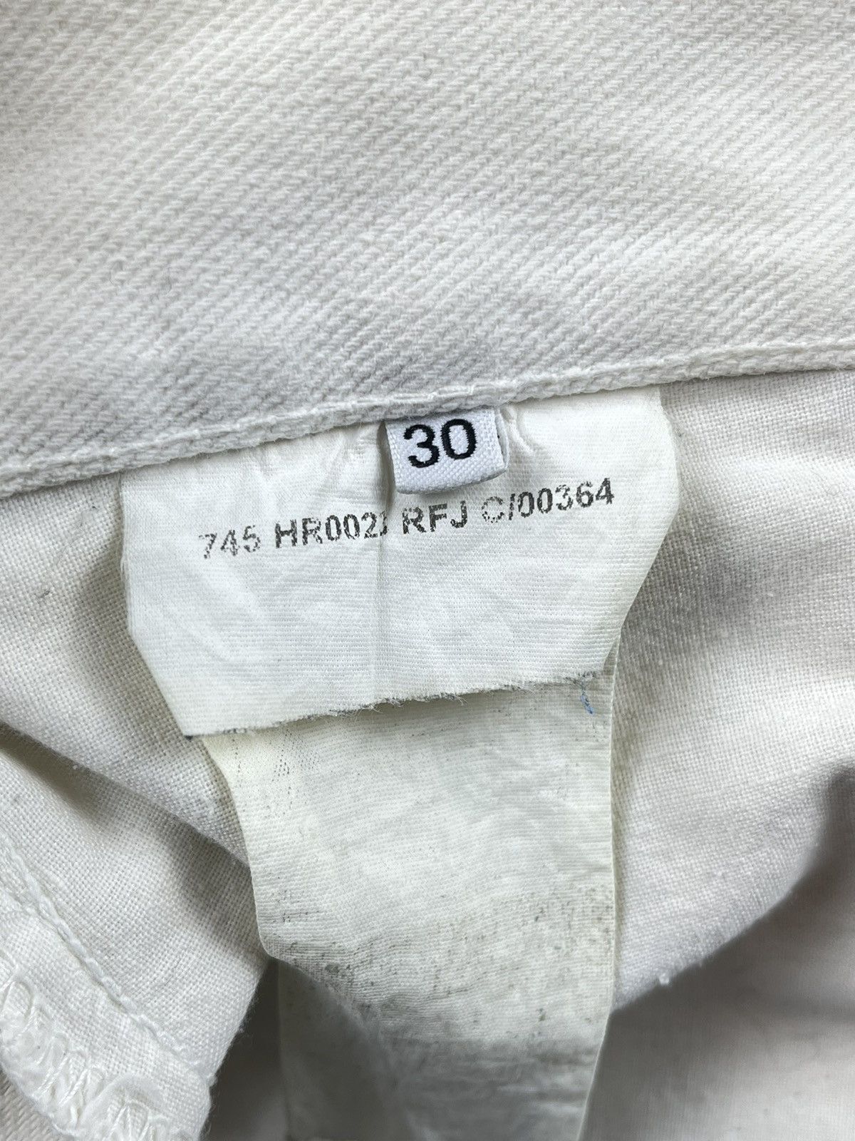 Helmut Lang SS03 Helmut Lang Dirty White Stained Bootcut Painter Denim Size US 30 / EU 46 - 11 Thumbnail