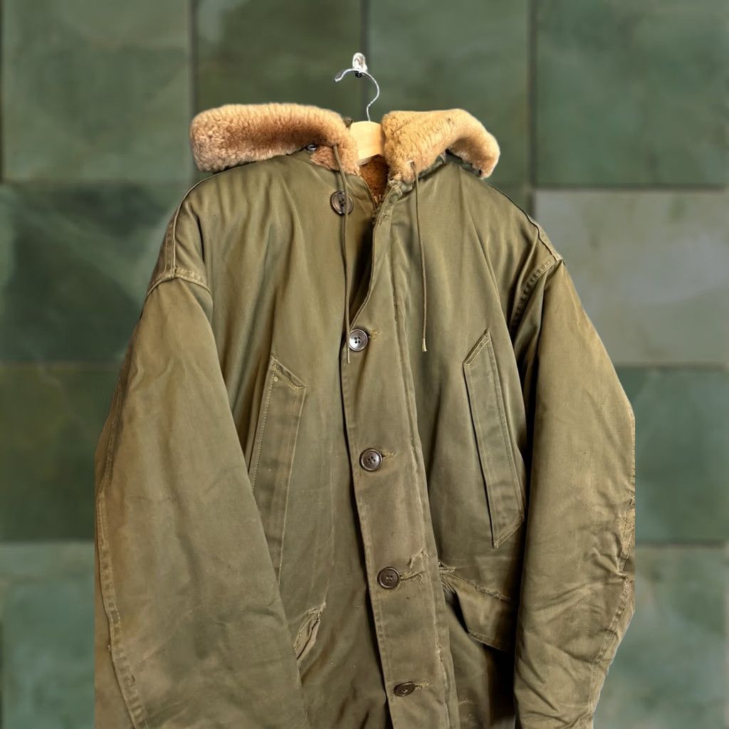 Olive VINTAGE Olive Green Winter Parka Jacket Extreme Cold Weather Civilian 40’s XL Size US XL / EU 56 / 4 - 1 Thumbnail