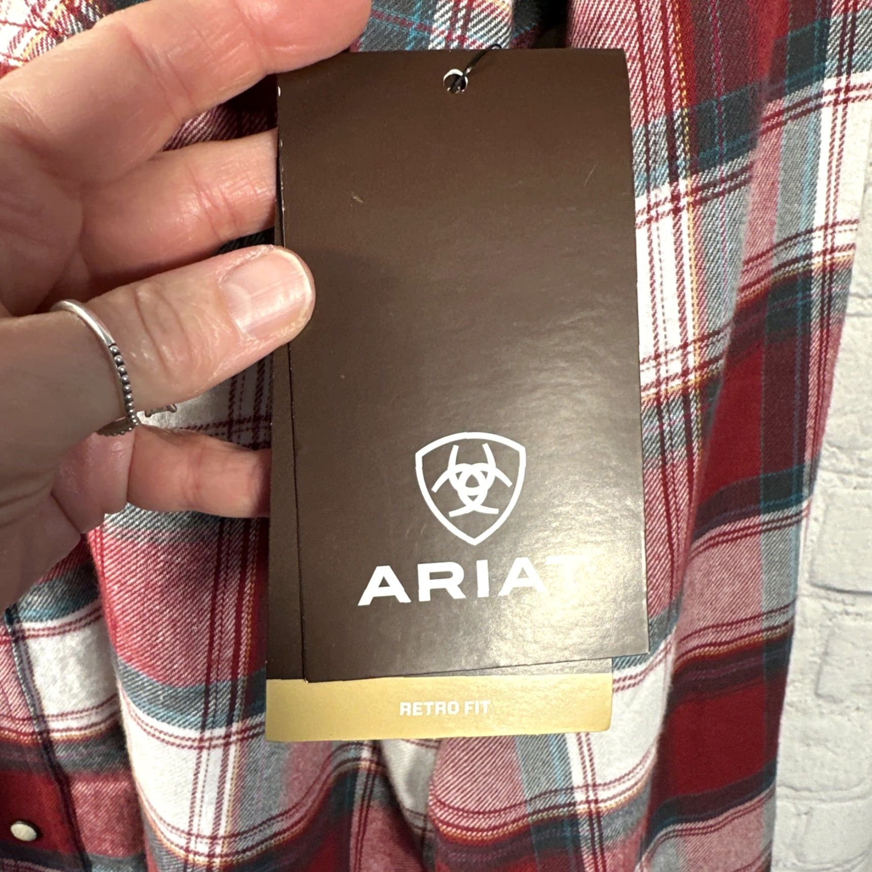 Ariat Ariat Hillsboro Western Shirt 2XLT Red Plaid Flannel Button-Up Long Sleeve Cowboys Mens Size US XXL / EU 58 / 5 - 5 Thumbnail