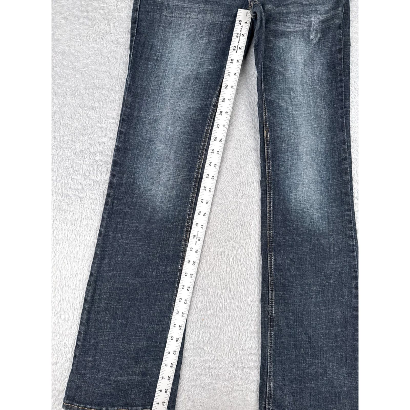 Vintage Refuge Womens Bootcut Jeans 6 Low Rise Blue Denim 29x32 Cotton Stretch Classic, American, Designer Size 28" / US 6 / IT 42 - 7 Thumbnail