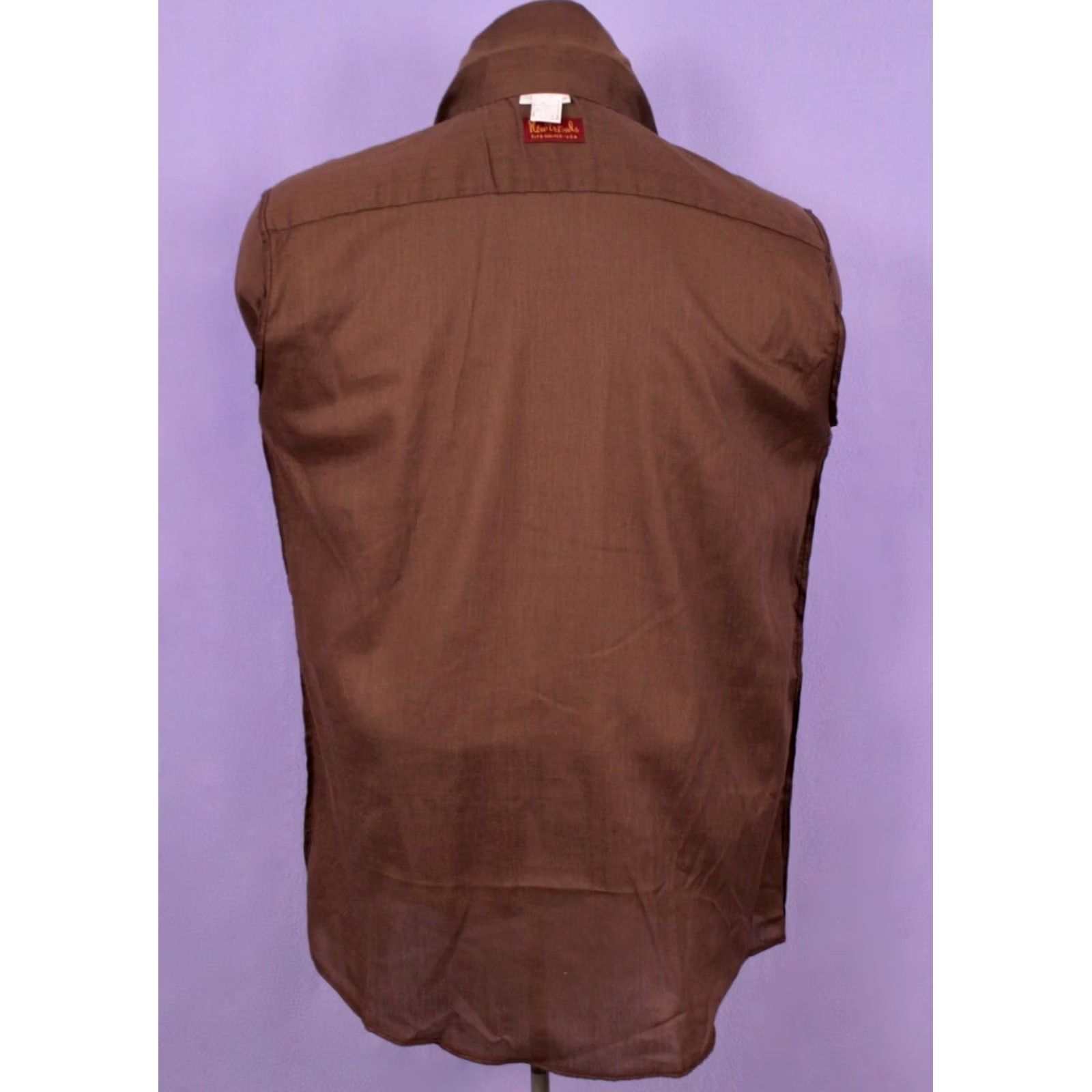 Vintage VINTAGE Mens VTG 70s 2 PC Argyle Brown Shirt & Vest Set Sz M 1970s Disco Shirt Mens Womens Size US M / EU 48-50 / 2 - 5 Thumbnail