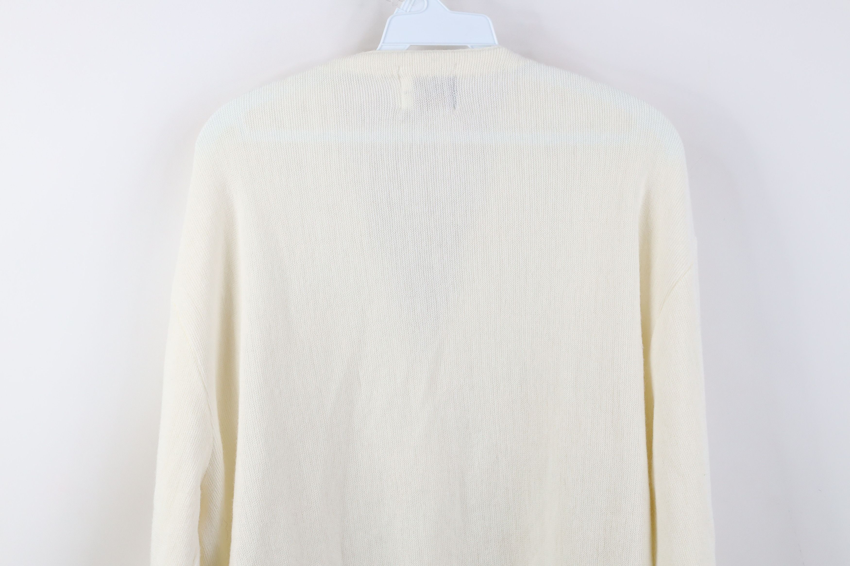 Vintage Vintage 70s Streetwear Knit Cardigan Sweater White USA Size US XL / EU 56 / 4 - 10 Thumbnail