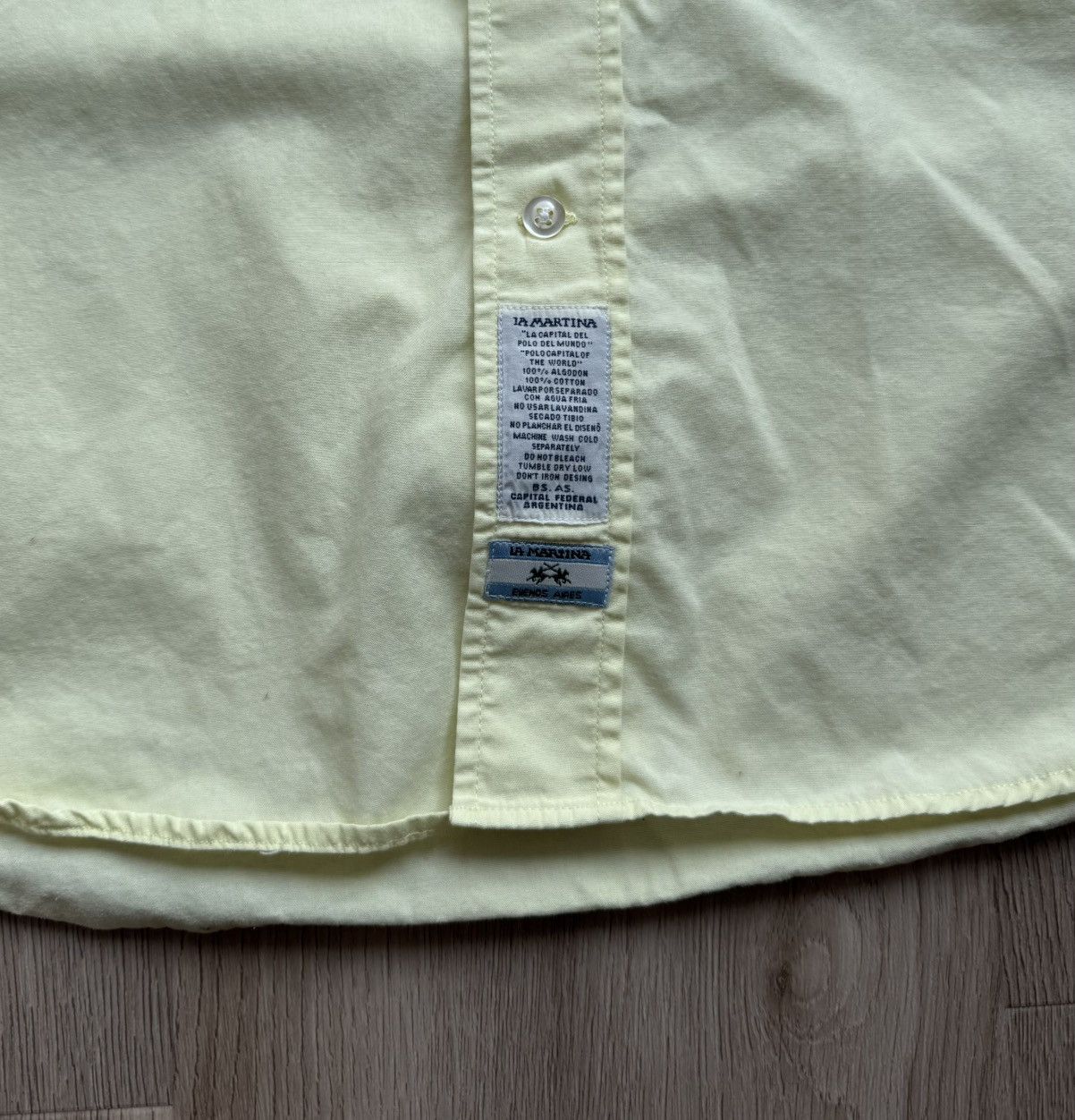 La Martina La Martina The British Polo Team Yellow Button Up Shirt Size US L / EU 52-54 / 3 - 3 Thumbnail