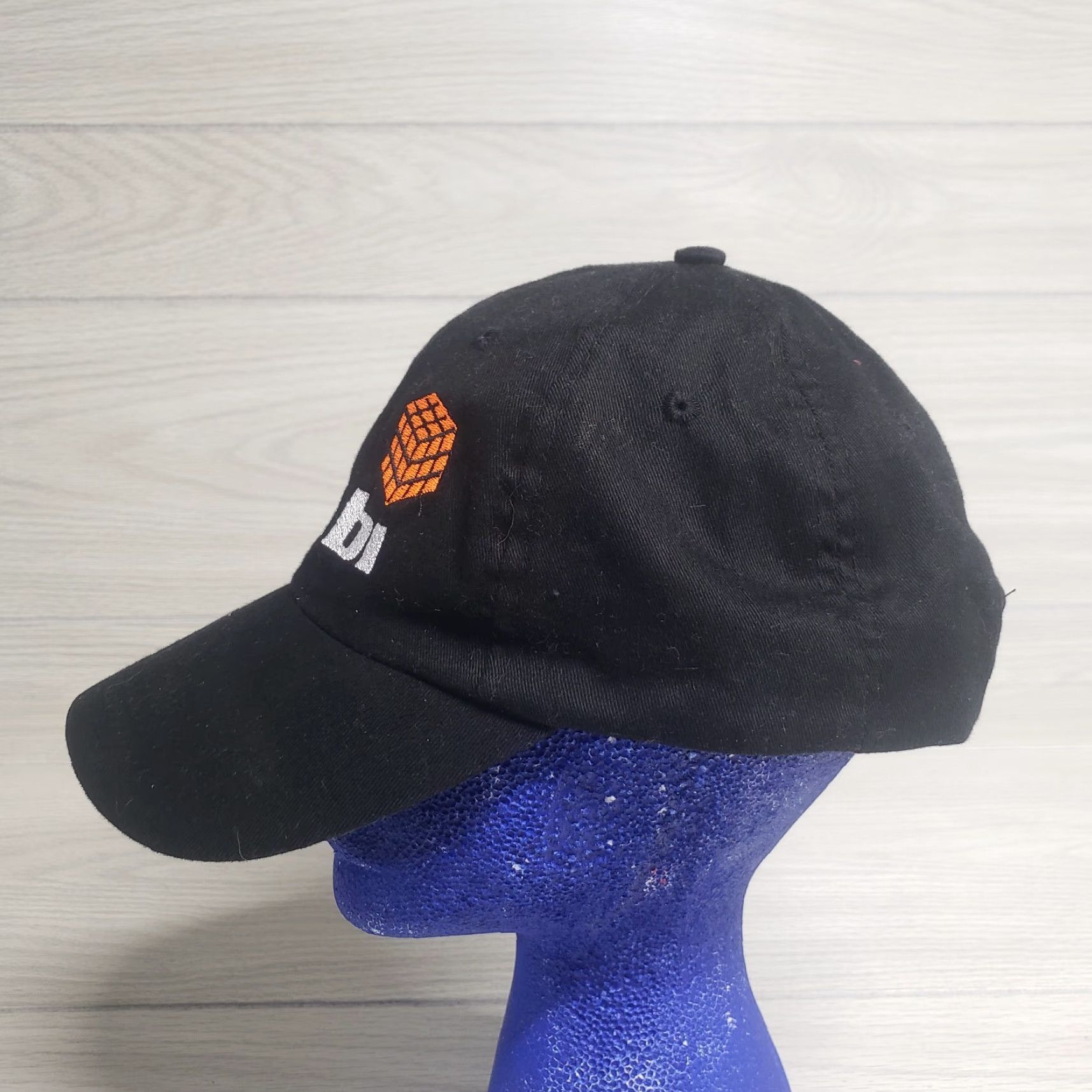 Logo 7 VINTAGE Jacobi Trucker Hat Cap Adult Adjustable Strapback Corduroy Black Block Logo Hat Mens Size ONE SIZE - 5 Thumbnail