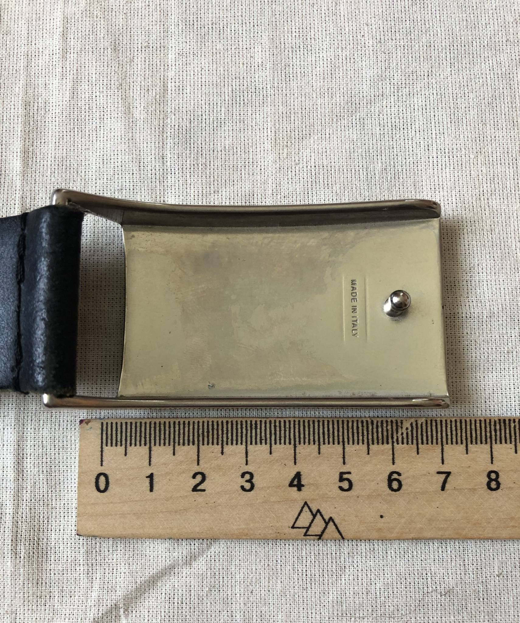 Vintage Vintage Black leather belt of the German fire service Size ONE SIZE - 5 Thumbnail