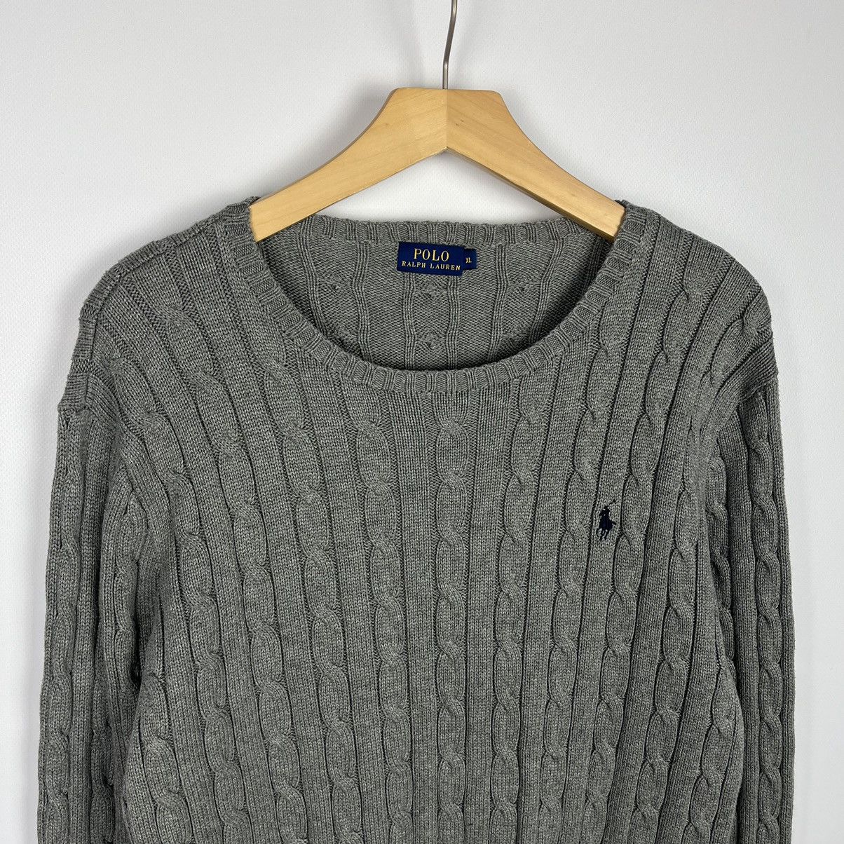 Polo Ralph Lauren Vintage Polo Ralph Lauren Cable Knitted Sweater Logo 90s Size XL / US 12-14 / IT 48-50 - 2 Thumbnail