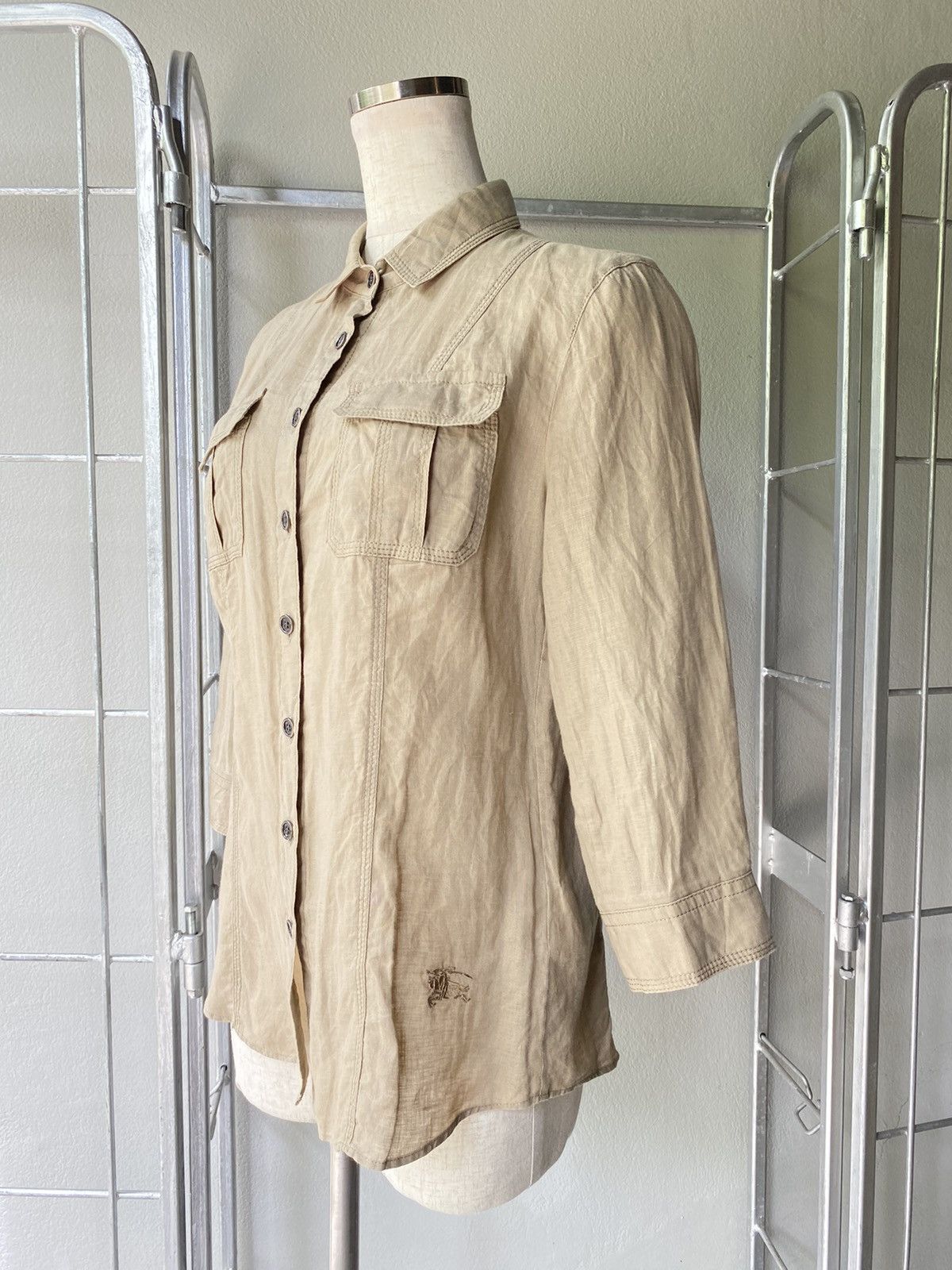 Burberry BURBERRYS Khaki Utility Shirt Size XS / US 0-2 / IT 36-38 - 14 Thumbnail