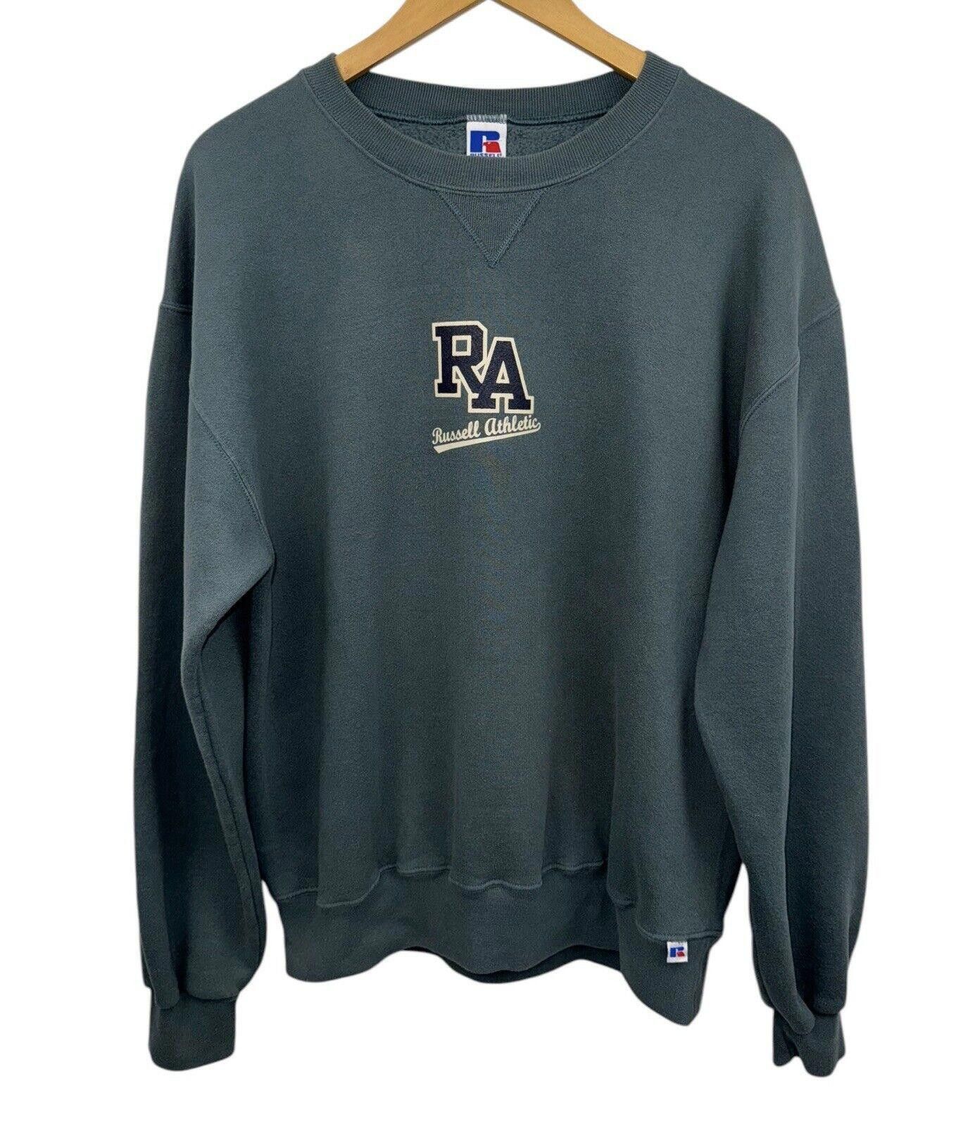 Vintage Russell Forest Green Center Logo Crewneck L