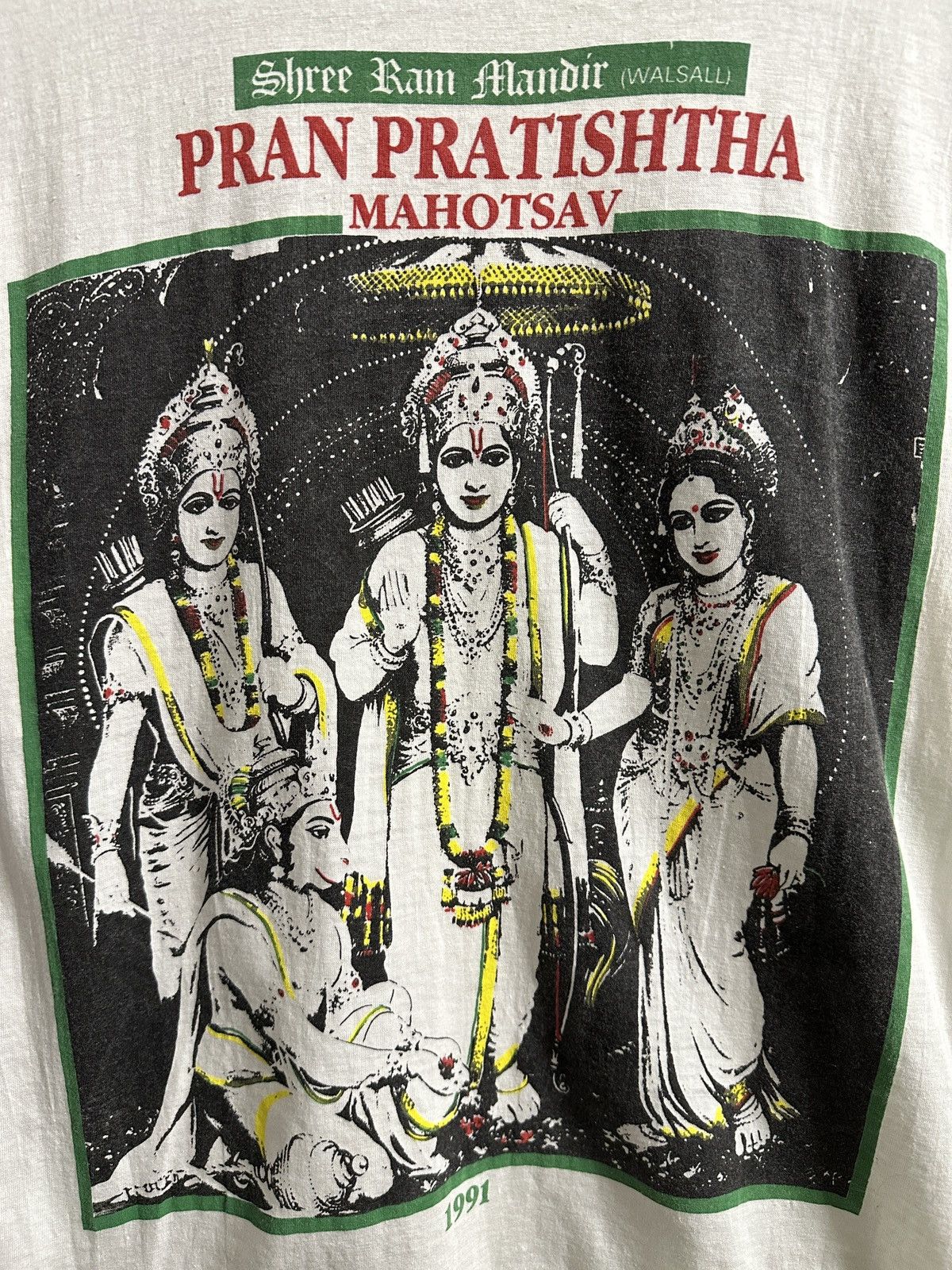 Vintage Rare Vintage T-Shirt 1991 Pran Pratishtha Mahotsav Size US M / EU 48-50 / 2 - 2 Thumbnail