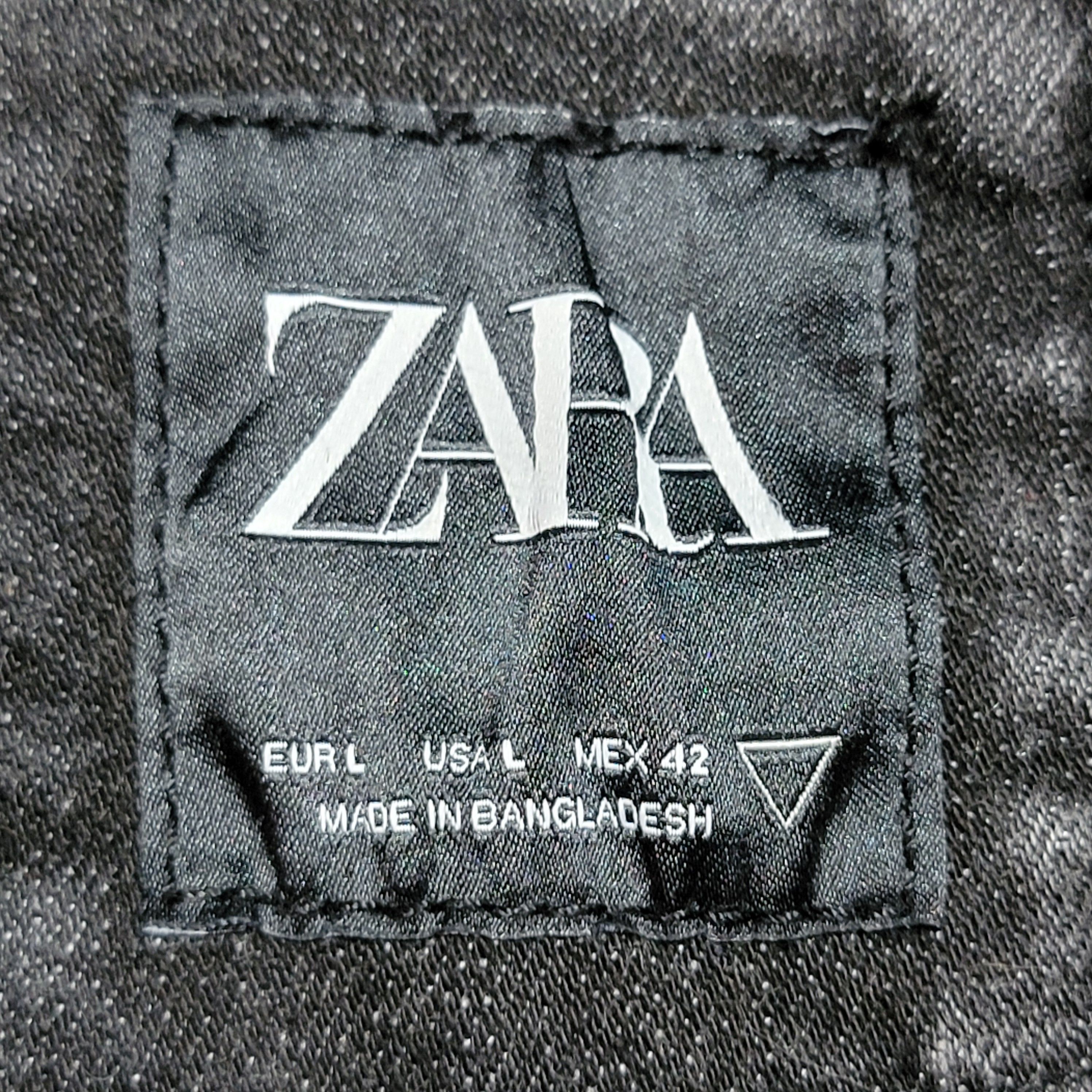 Zara Zara Full Button Faded Black Denim Jacket - Size Large Size L / US 10 / IT 46 - 5 Thumbnail