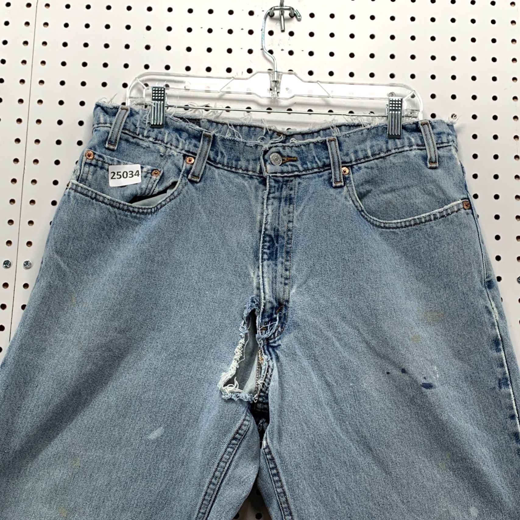 Levi's VINTAGE Levi's 550 Jeans Relaxed Fit Tapered Brown Men's 35x29 DISTRESSED Size US 35 - 2 Thumbnail