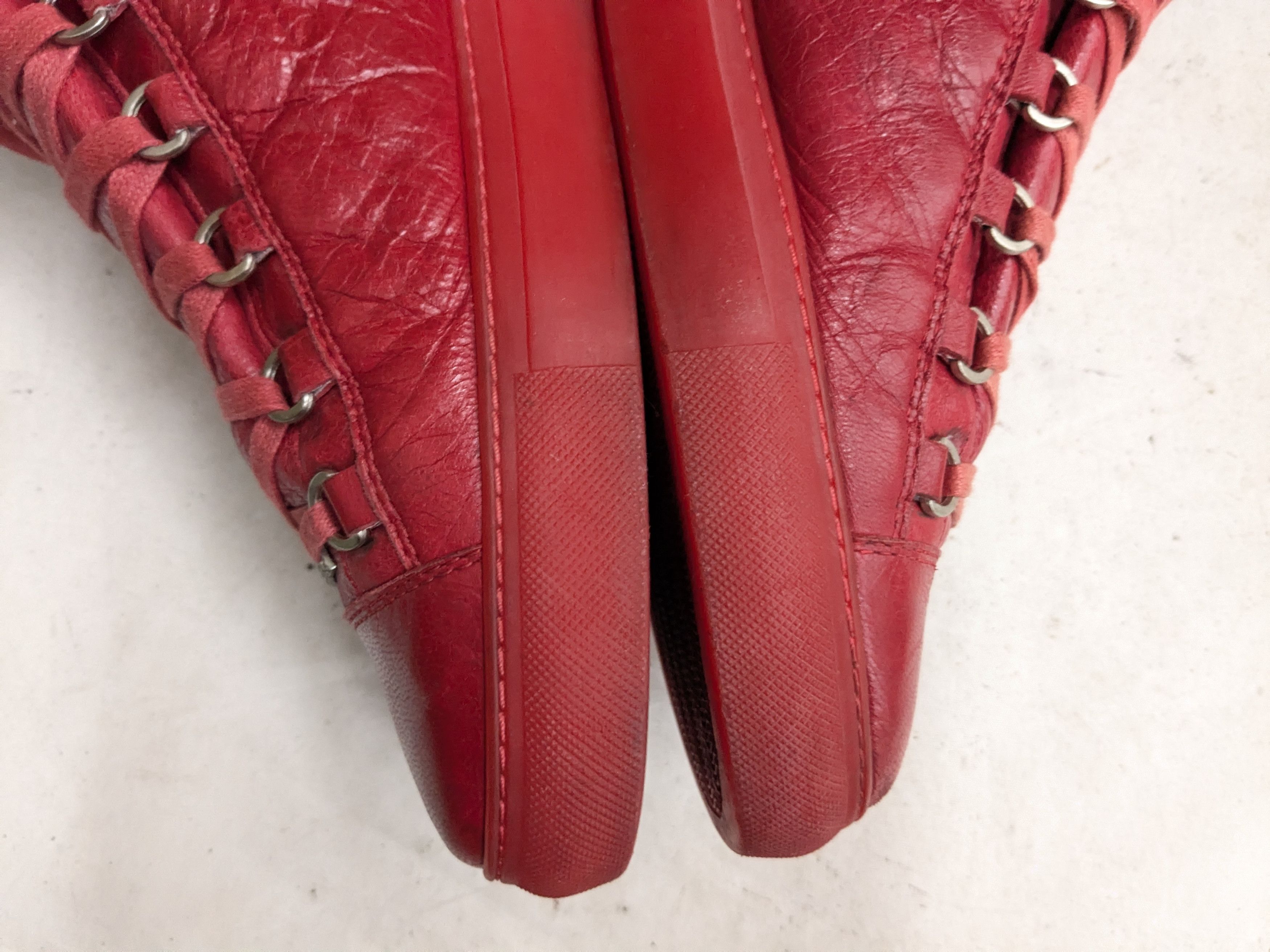 Balenciaga Balenciaga Arena Red 11 Leather High Tops Size US 11 / EU 44 - 10 Thumbnail