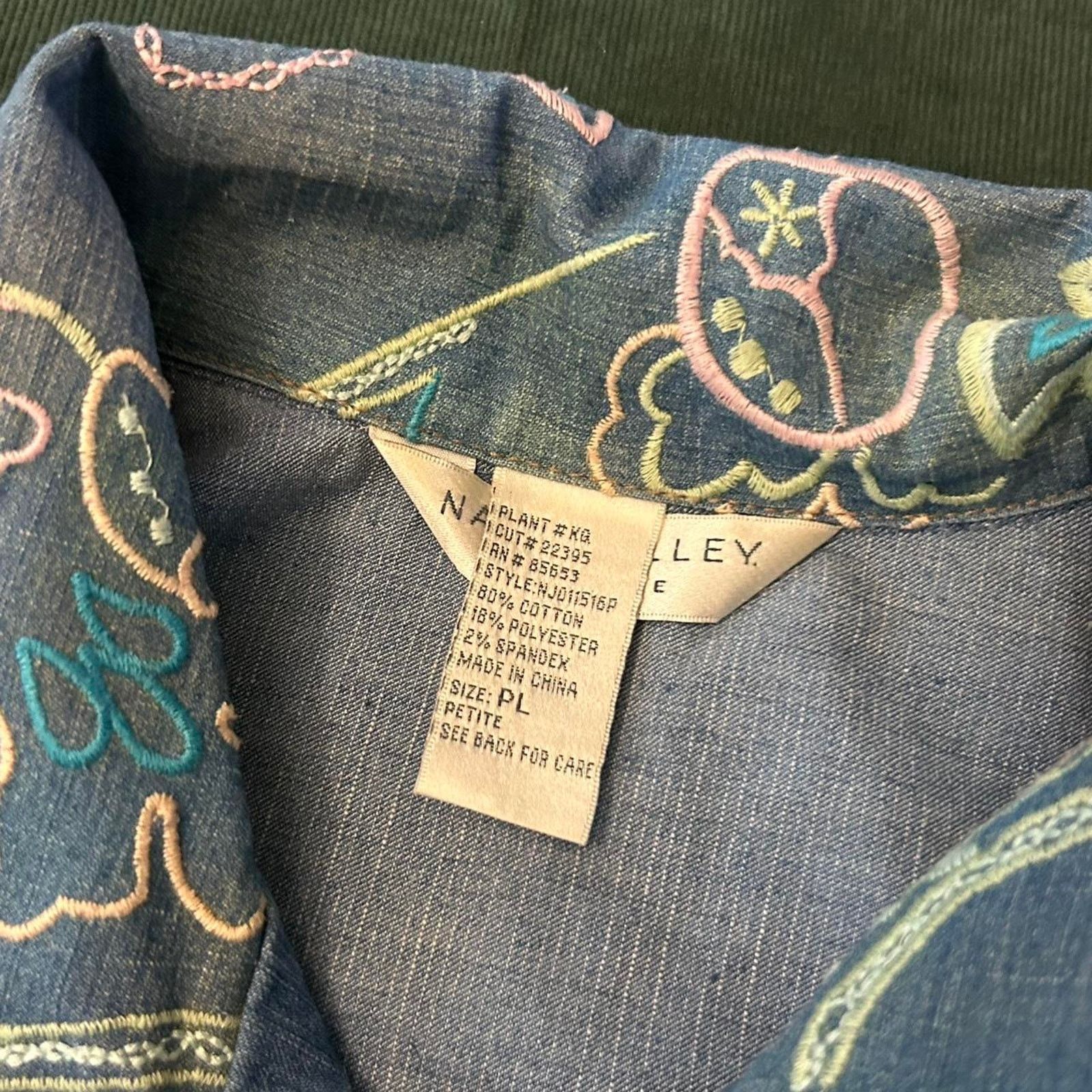 Other Vintage embroidered denim jacket Size L / US 10 / IT 46 - 4 Thumbnail