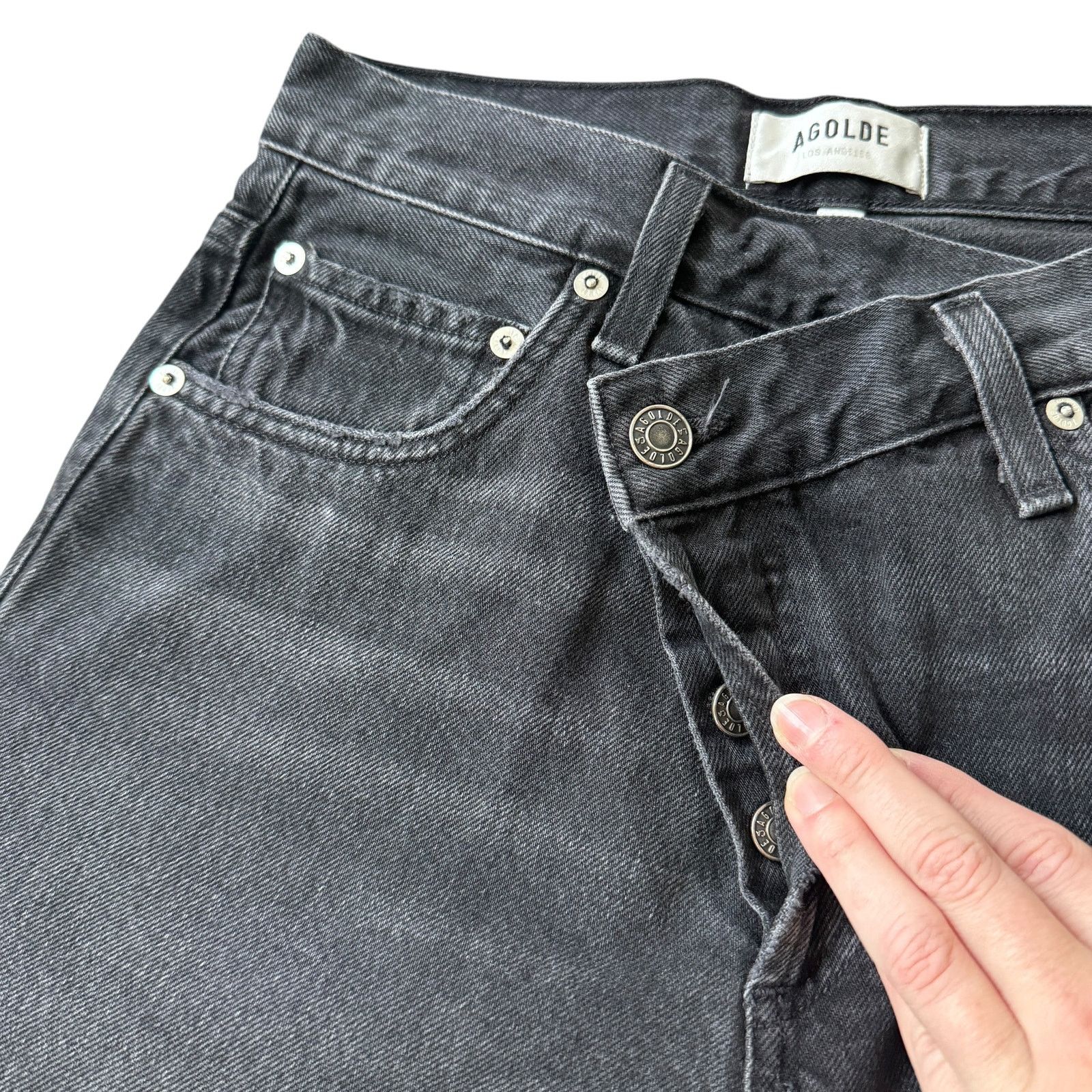Agolde AGOLDE Criss Cross Straight Jeans Savage Wash Size 25" / US 0 / IT 36 - 5 Thumbnail